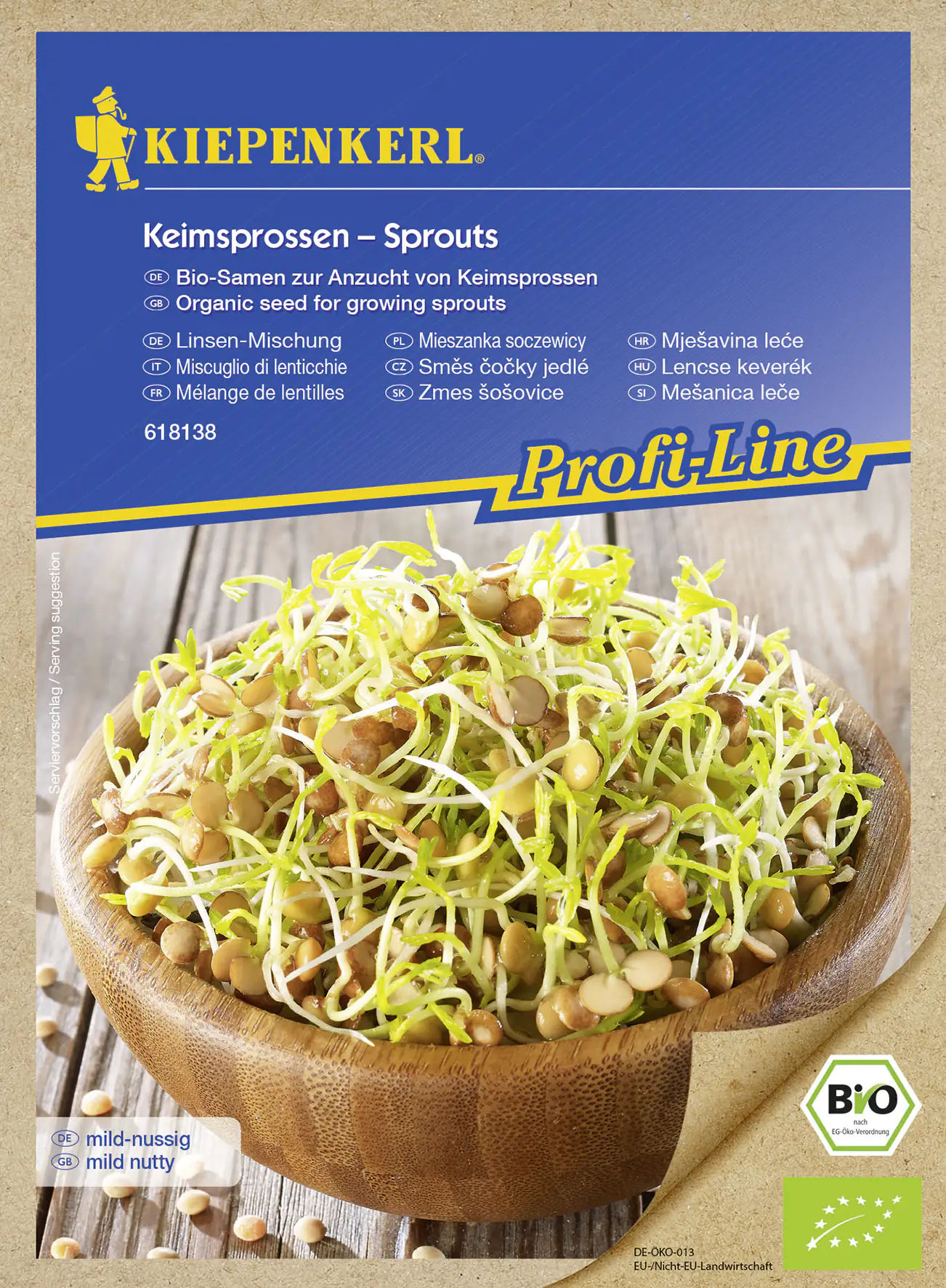 Kiepenkerl BIO Keimsprossen Linsen Mix Lens culinaris, Inhalt: 40 g