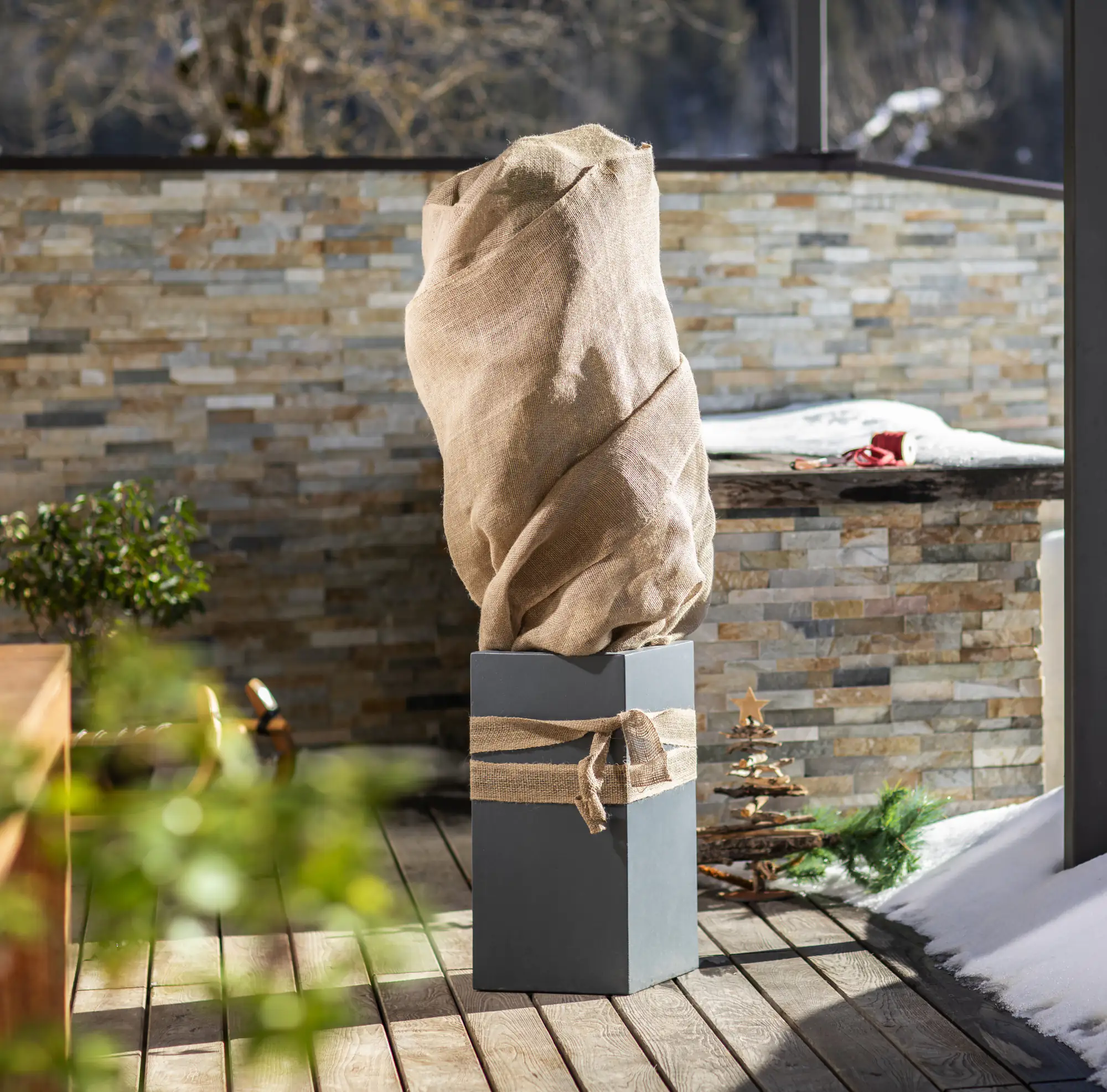 Windhager Jute-Gewebematte natur 1 x 4 m, 200g/m²