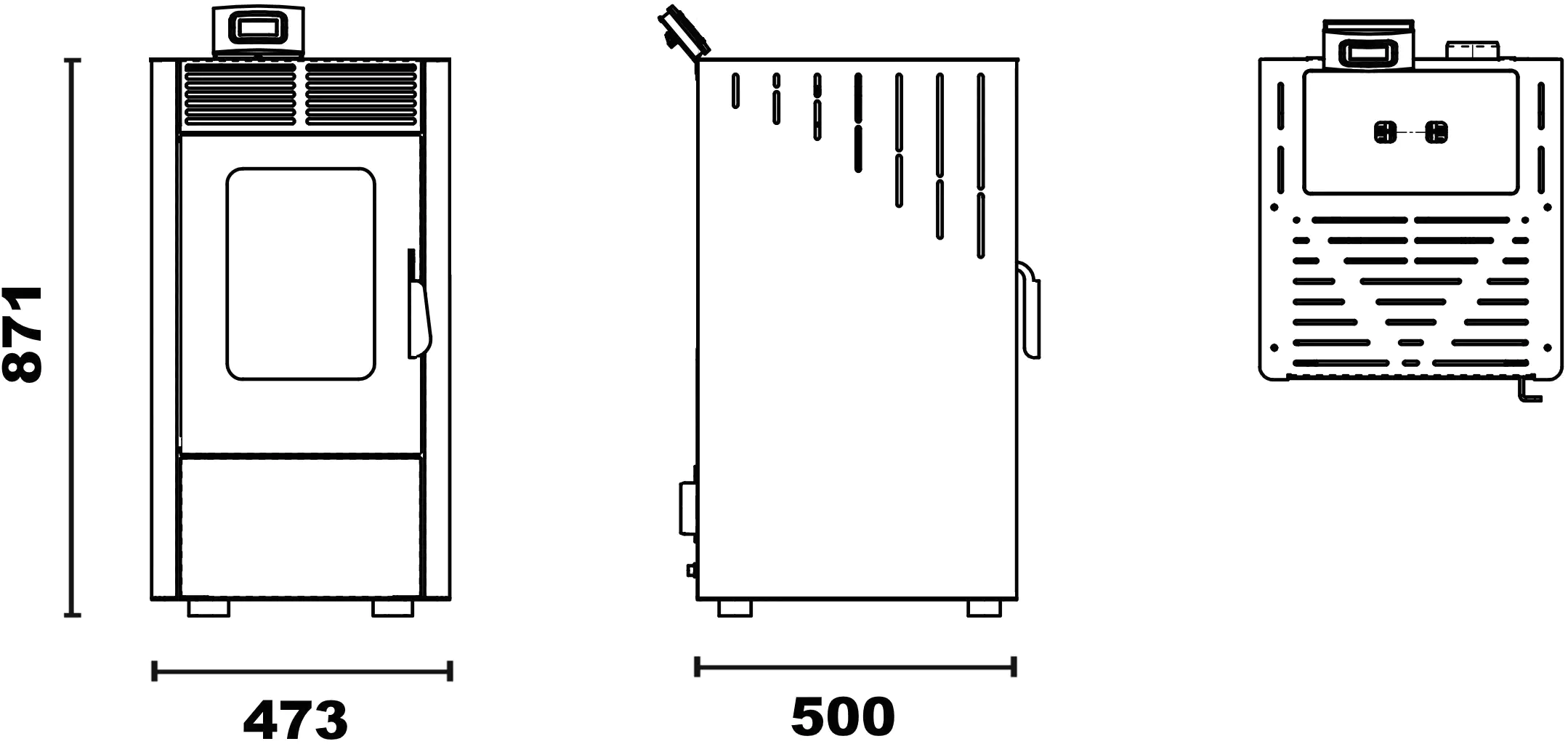 Rowi Pelletofen HPO 6/2 Comodo Stahl, 6 kW, Raumheizvermögen 150 m³
