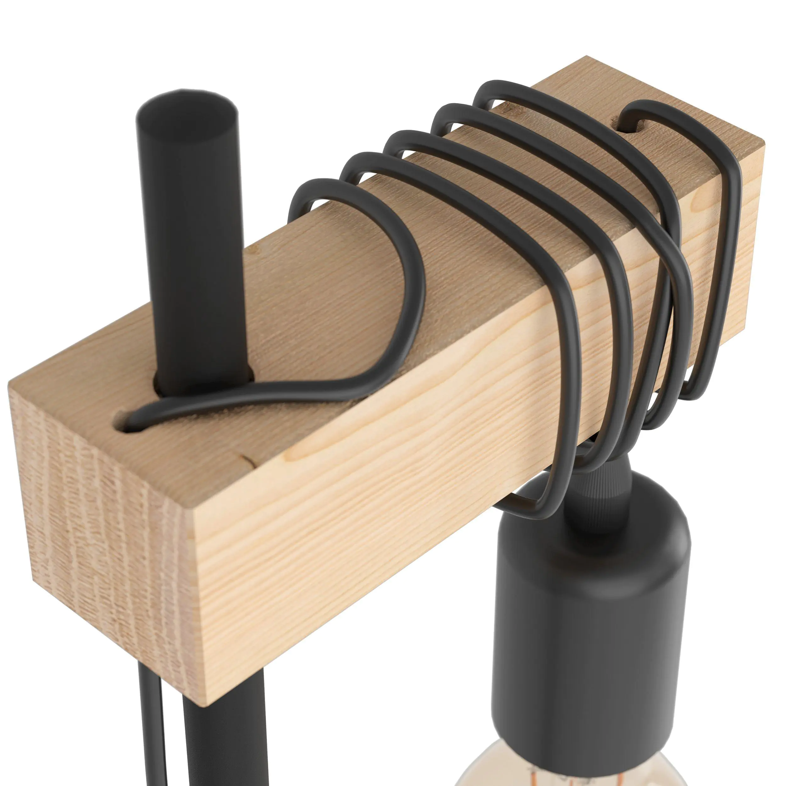 Eglo Tischleuchte Townshend schwarz natur 50 x 17,5 x 15,5 cm Eglo Tischleuchte Townshend schwarz natur 50 x 17,5 x 15,5 cm
