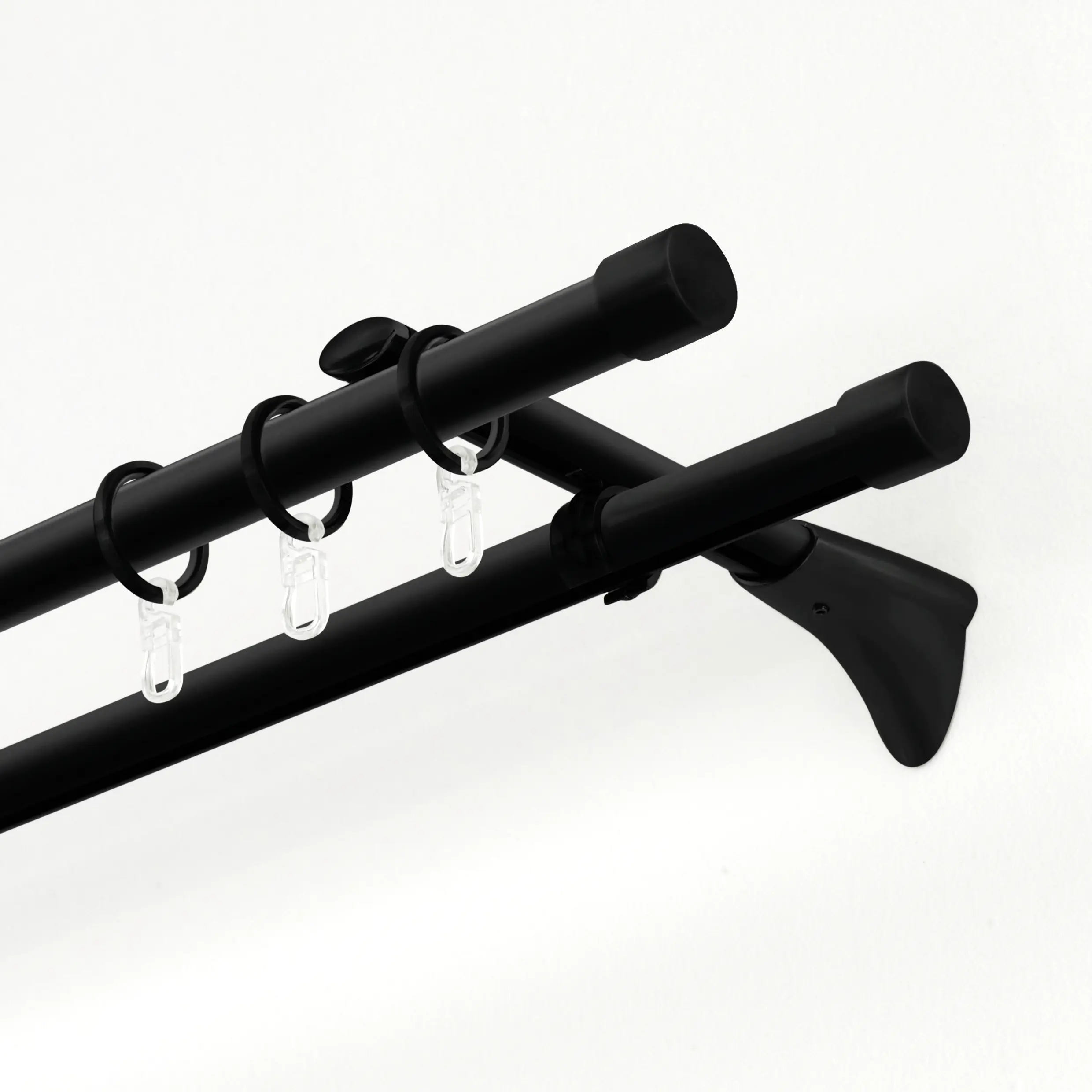 Gardinia Endstück für Gardinenstange Chicago Kappe für Ø 20 mm schwarz-matt