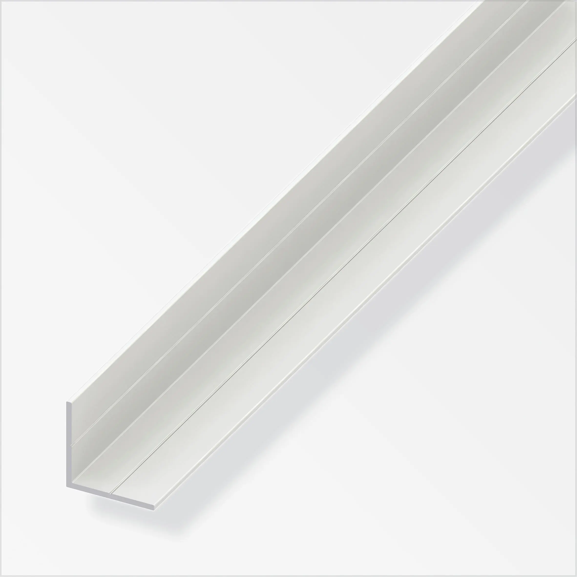 alfer Winkel 2.5 m, 19.5 x 19.5 mm PVC (Kunststoff) glatt weiss
