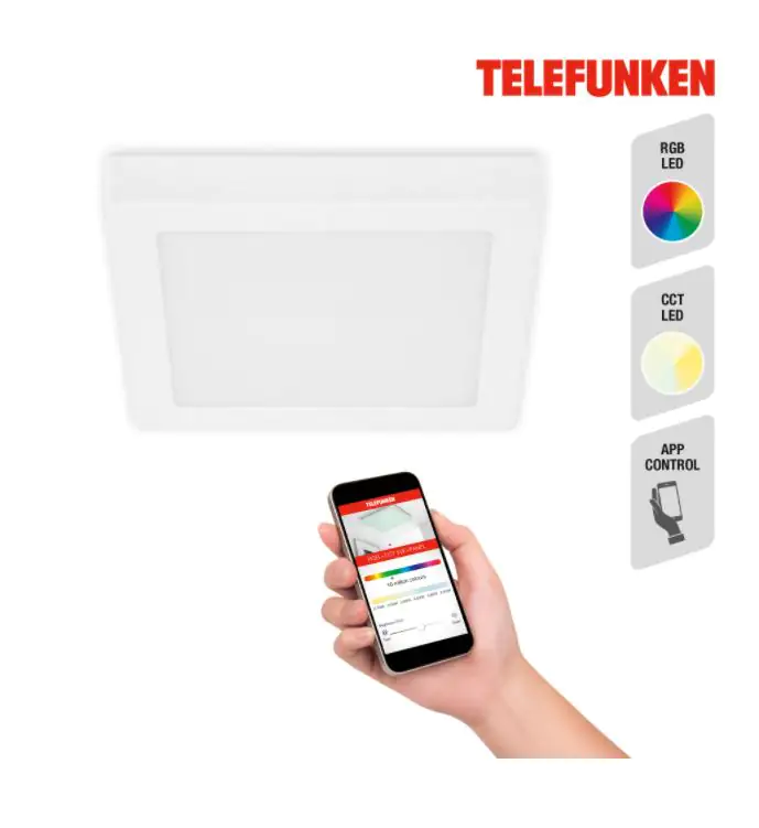 Telefunken LED Aufbauleuchte Direkt Smart WiFi weiß
