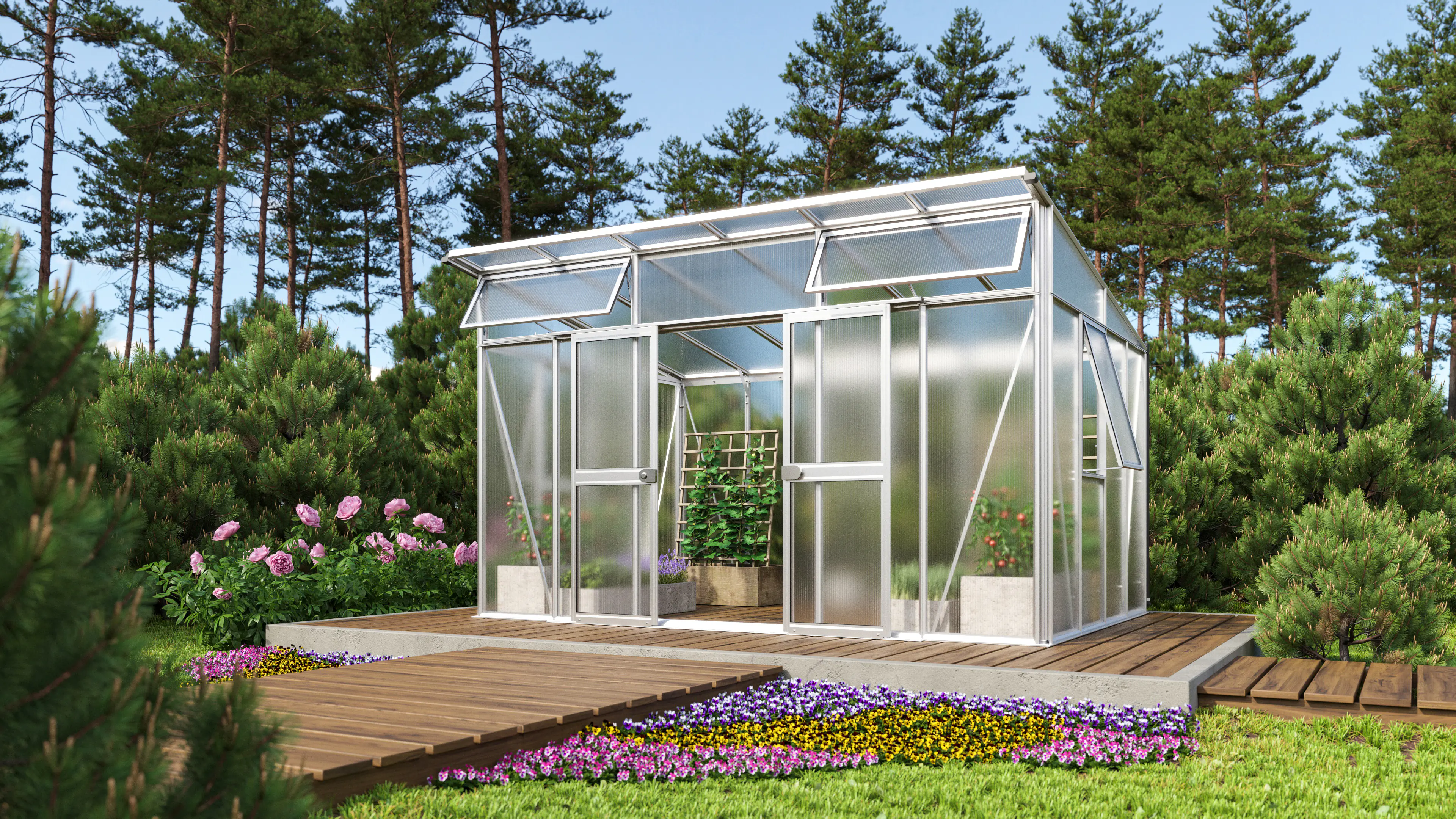 Vitavia Gewächshaus Aura 11500 275 x 396 cm 10 mm Hohlkammerplatten