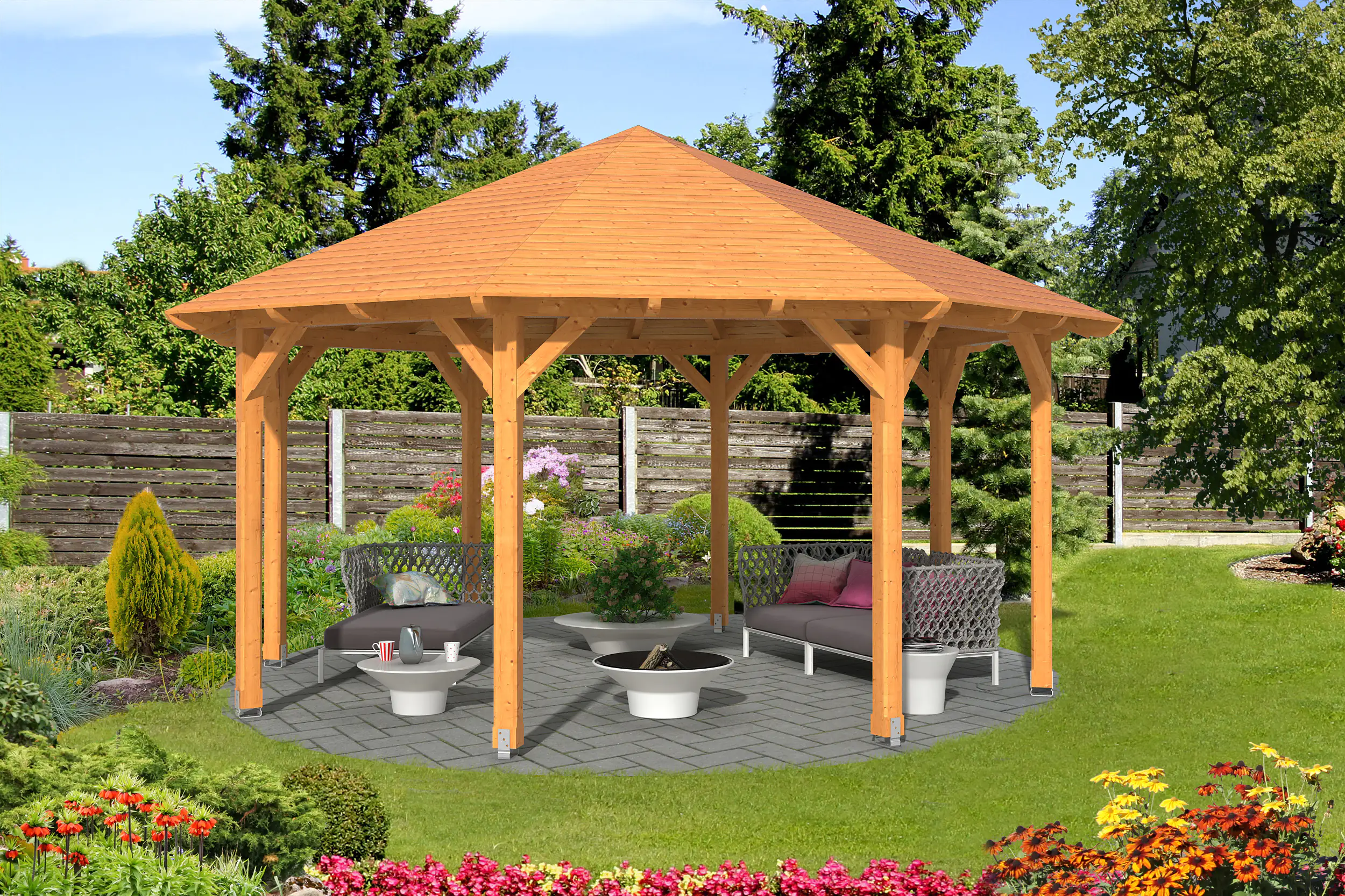 SKAN HOLZ Pavillon Lyon 3 Douglasie, natur