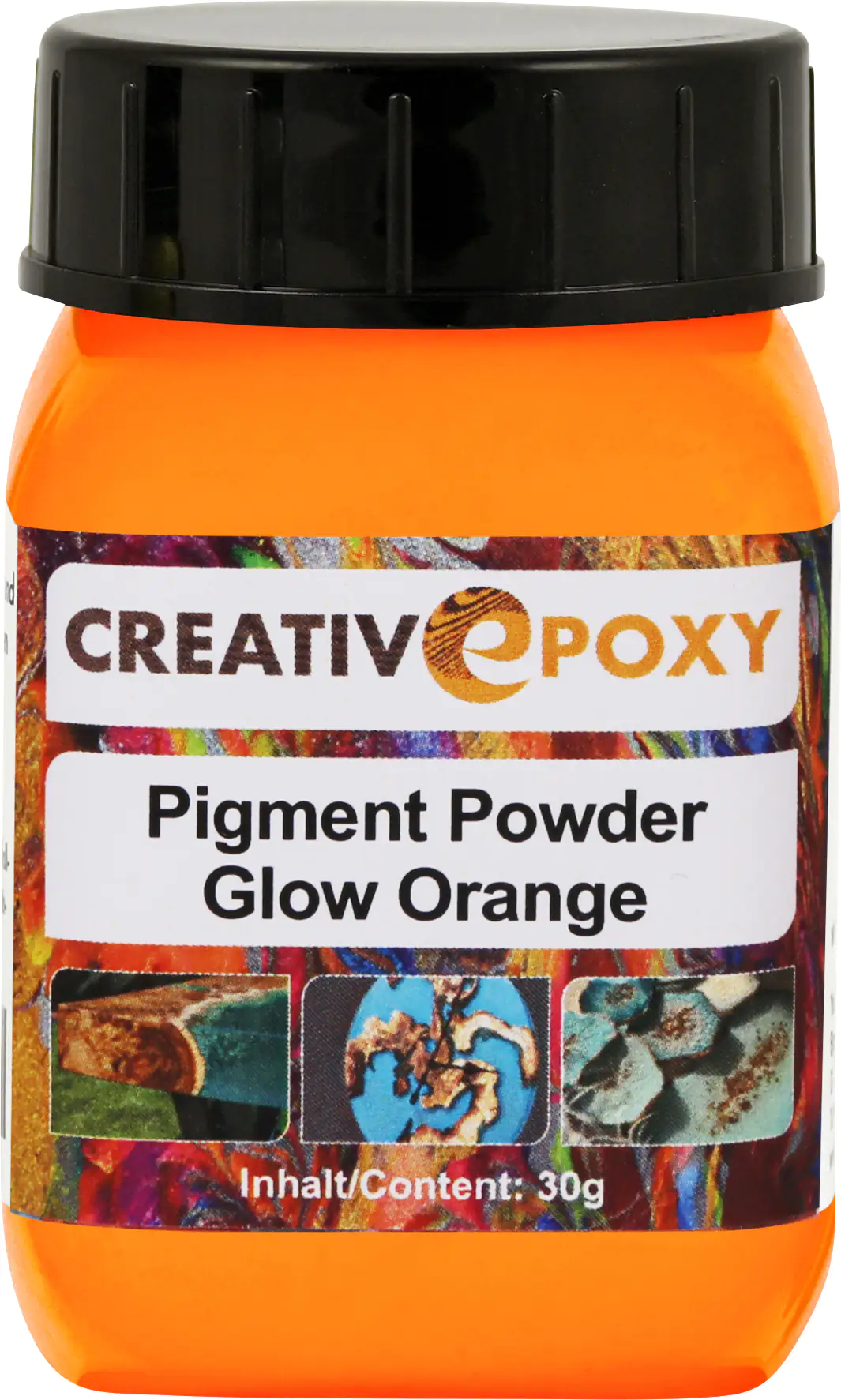 Pigment Pulver Glow Orange 30 g Blacklight, Neon, tagleuchtend