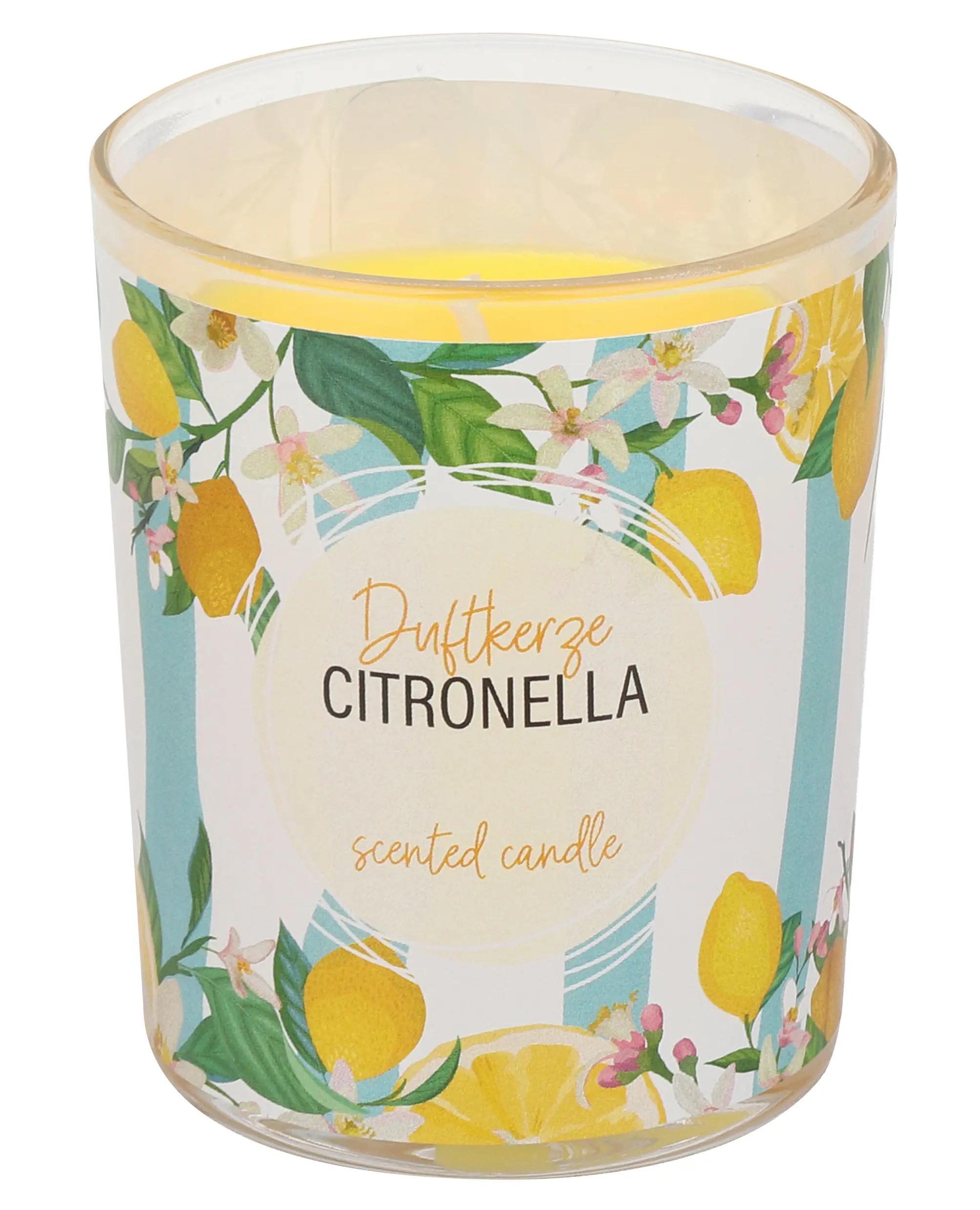 Steinhart Duftkerze im Glas Citronella Ø 6,5 x 7,9 cm gelb