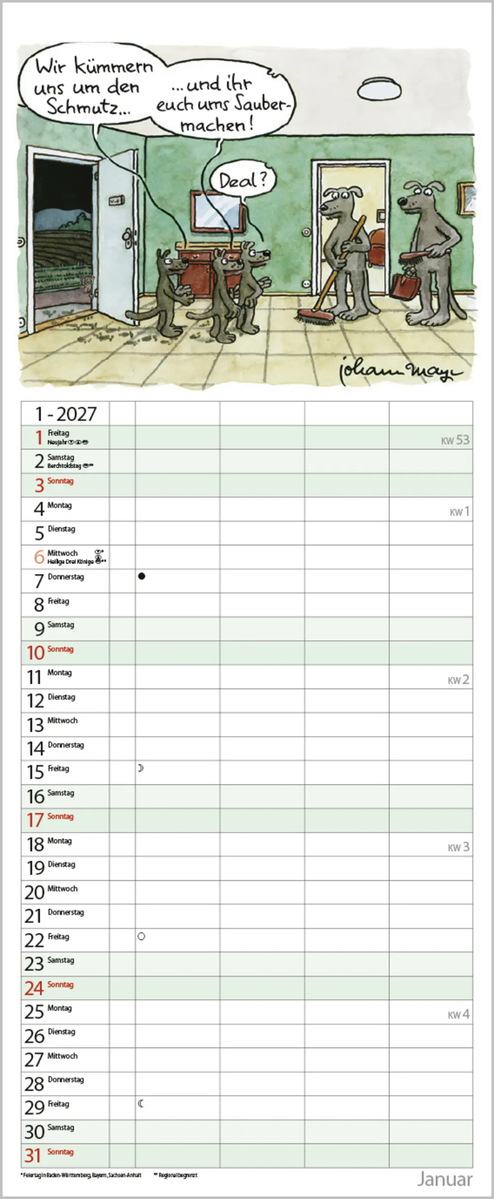 Korsch Kalender Tierisches Familienglück 2027