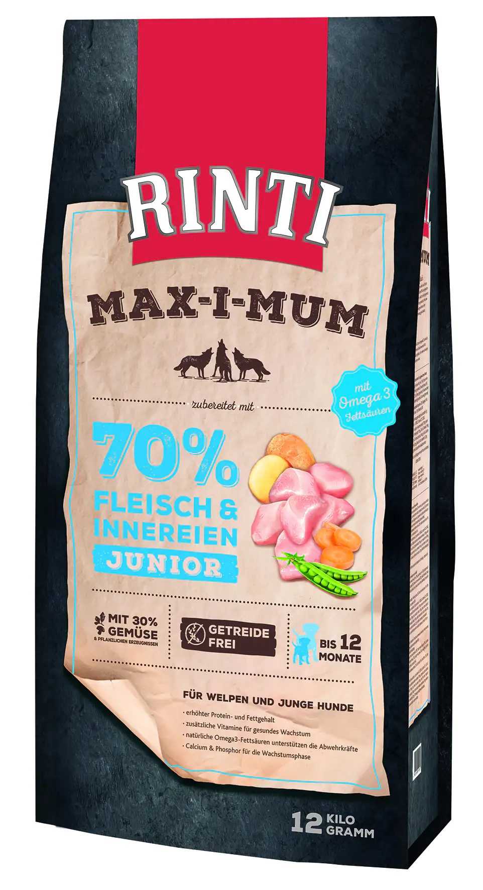 Rinti Max-i-Mum Hundetrockenfutter Junior 12 kg Huhn