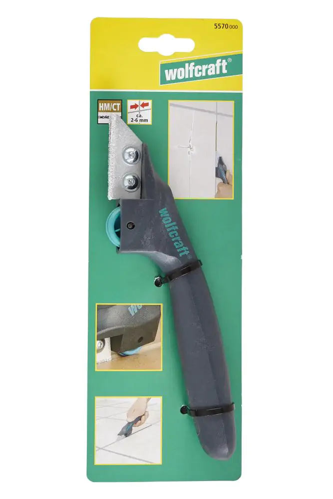 Wolfcraft Fugenkratzer mit Rollenführung für Fliesen-, Mörtelfugen