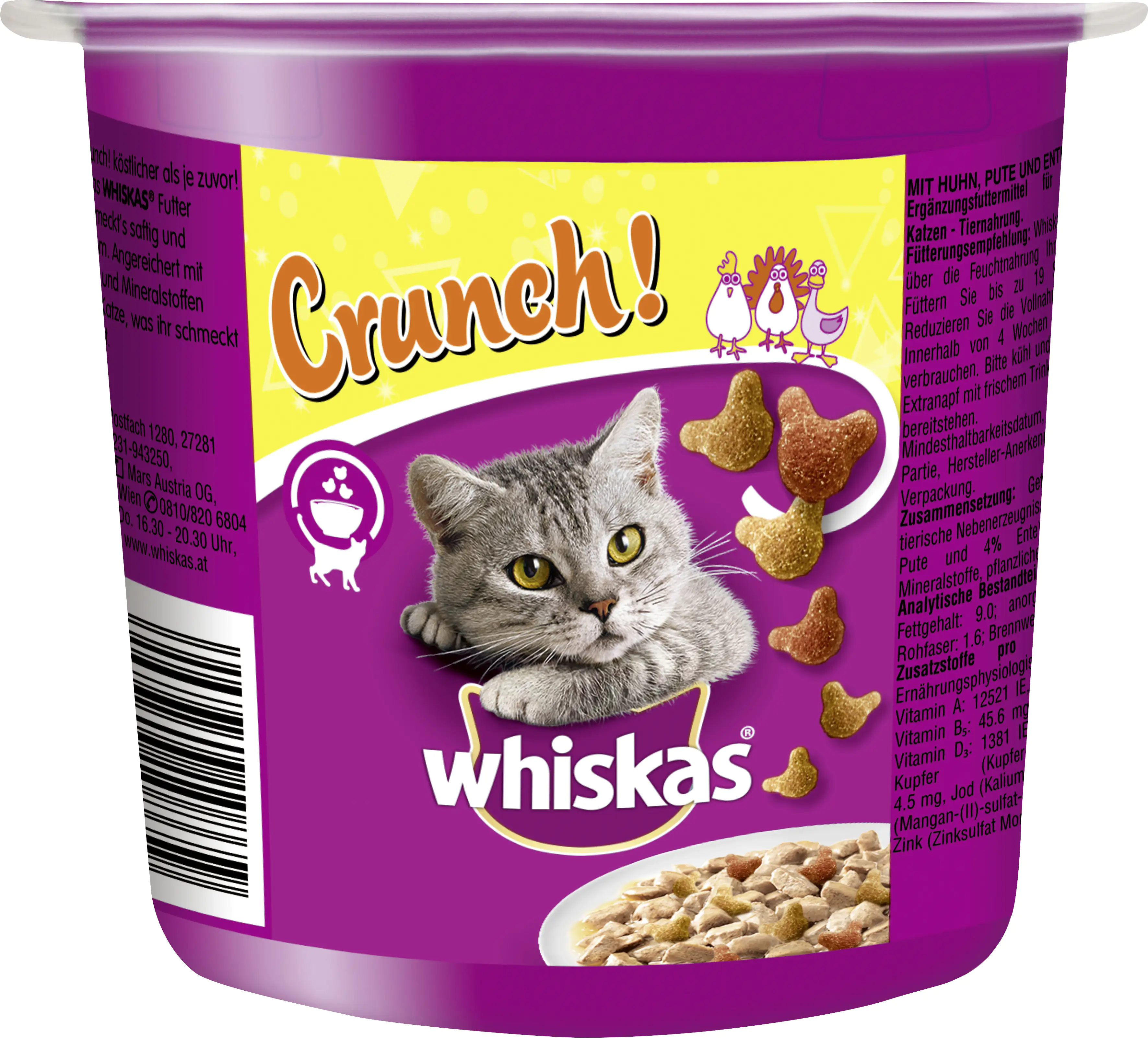 Whiskas Katzensnack Crunch mit Huhn Truthahn Ente 100 g Whiskas Katzensnack Crunch mit Huhn Truthahn Ente 100 g