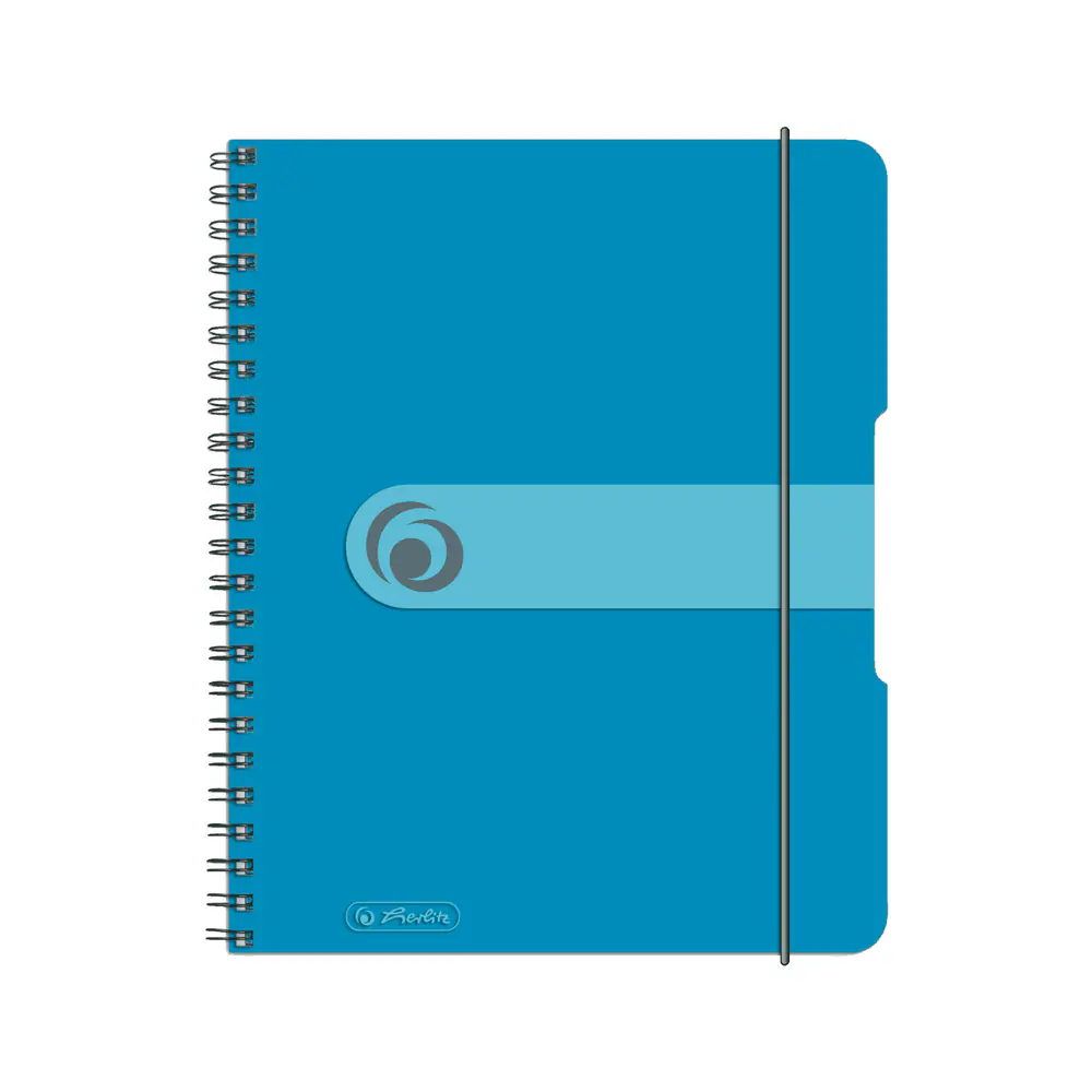 herlitz Spiralblock to go A5 80 Blatt Motiv tr. blau Sonderlineatur kariert