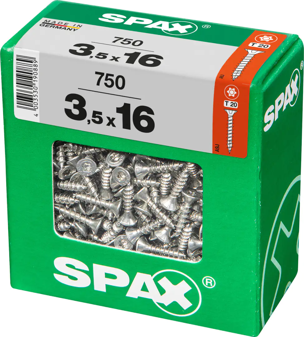 Spax Universalschrauben 3.5 x 16 mm TX 20 - 750 Stk.