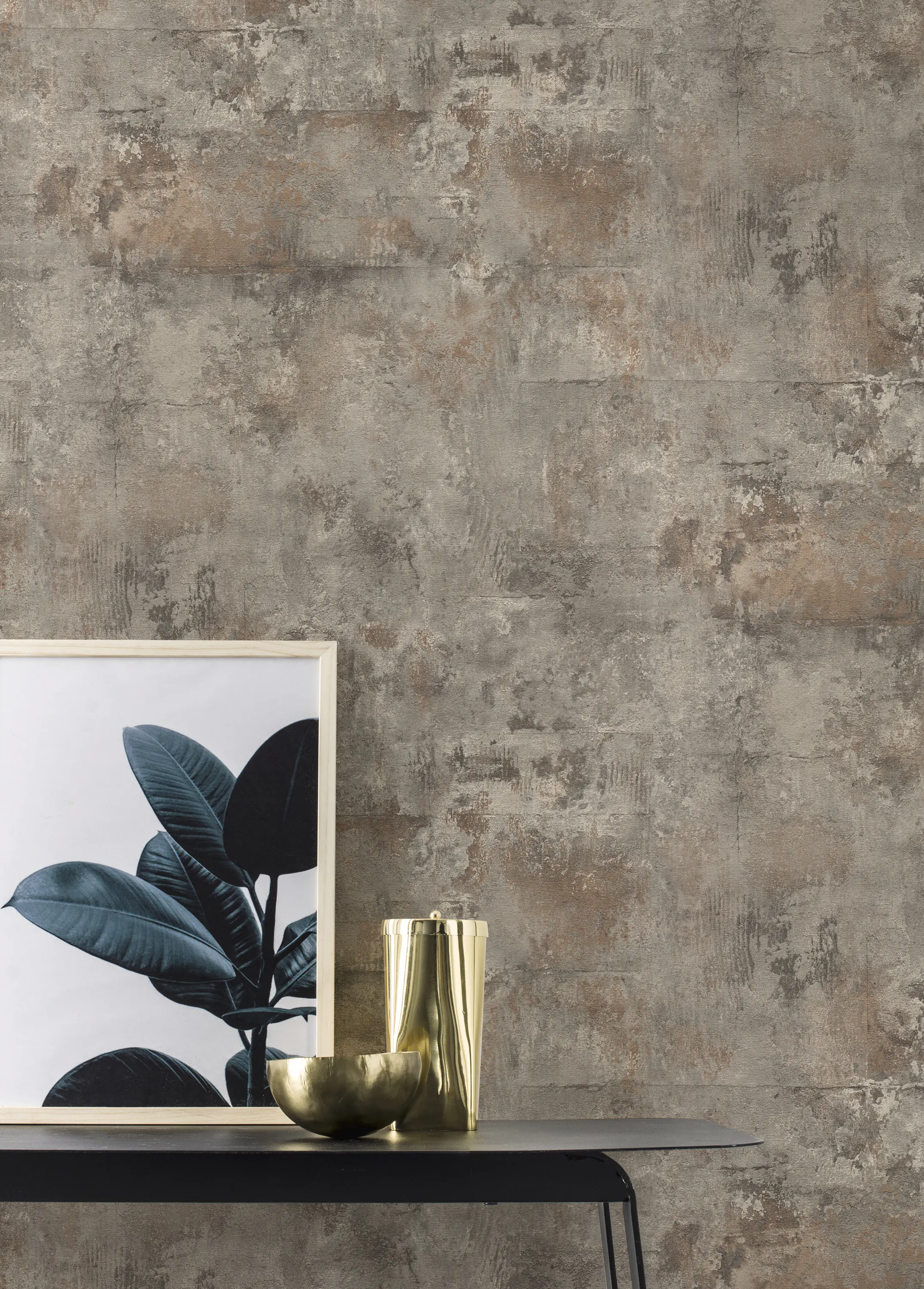 Tesa x Rasch selbstklebende Tapete Atlas Beton grau rost 6 x 0,53 m