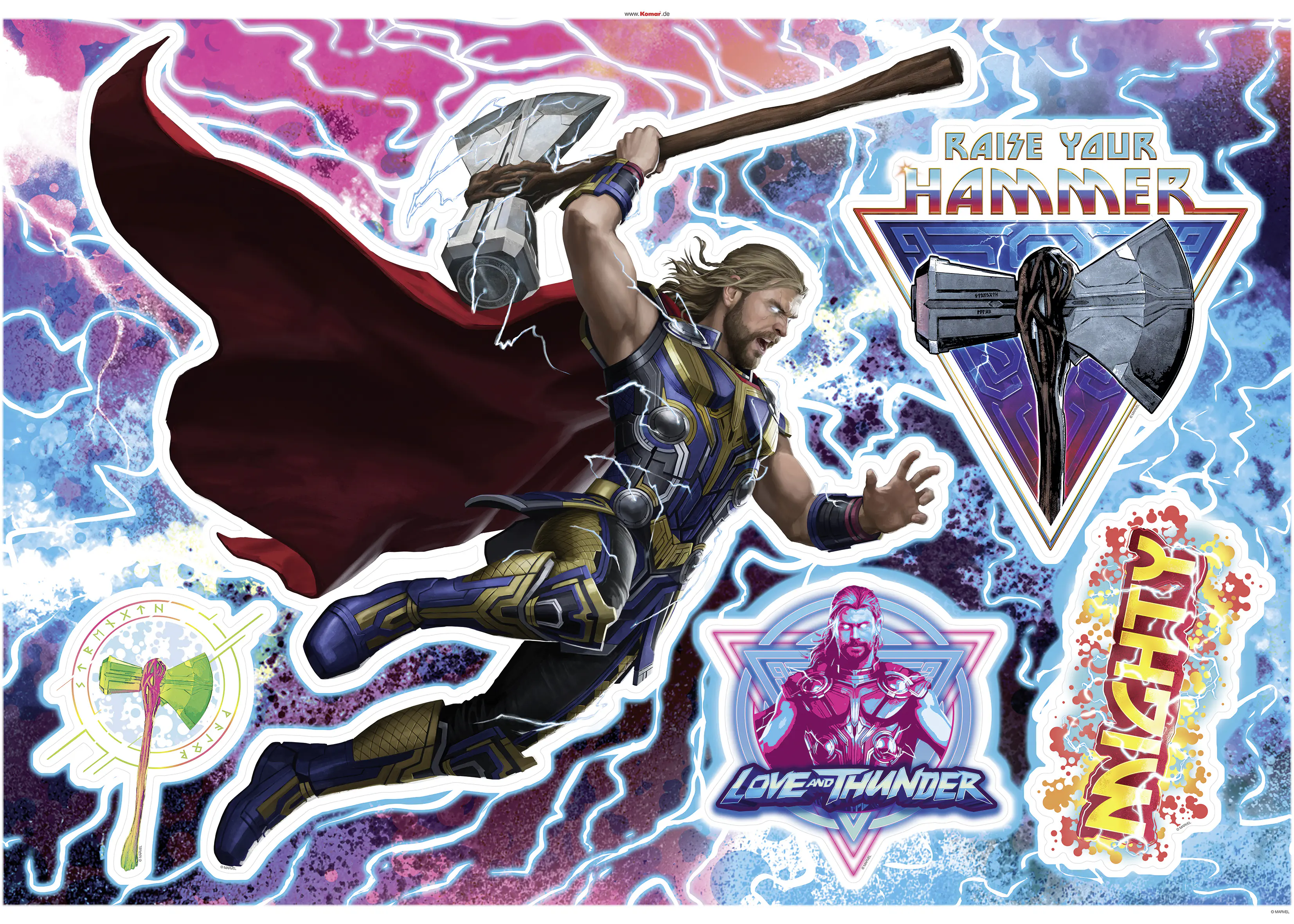 Komar Dekosticker Thor4 - Mighty Thor 100 x 70 cm  