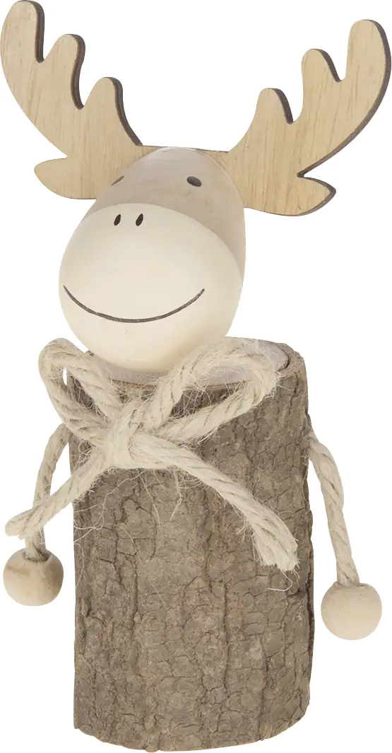 Dijk Holz Elch 8.7 x 5.5 x 16 cm Natur