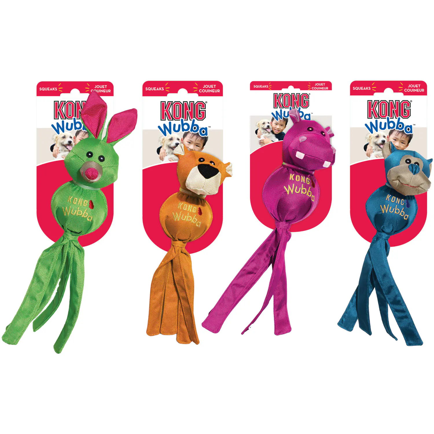 Kong Hundespielzeug Wubba Ballistic Friends 24 cm farblich sortiert