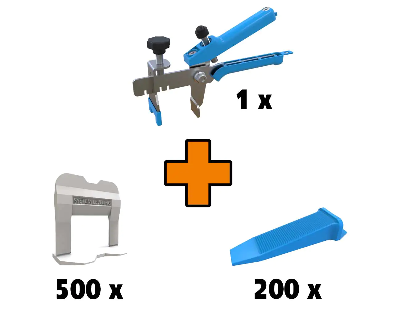 System Leveling Fliesen-Nivelliersystem Set M Fugenbreite 2 mm System Leveling Fliesen-Nivelliersystem Set M Fugenbreite 2 mm