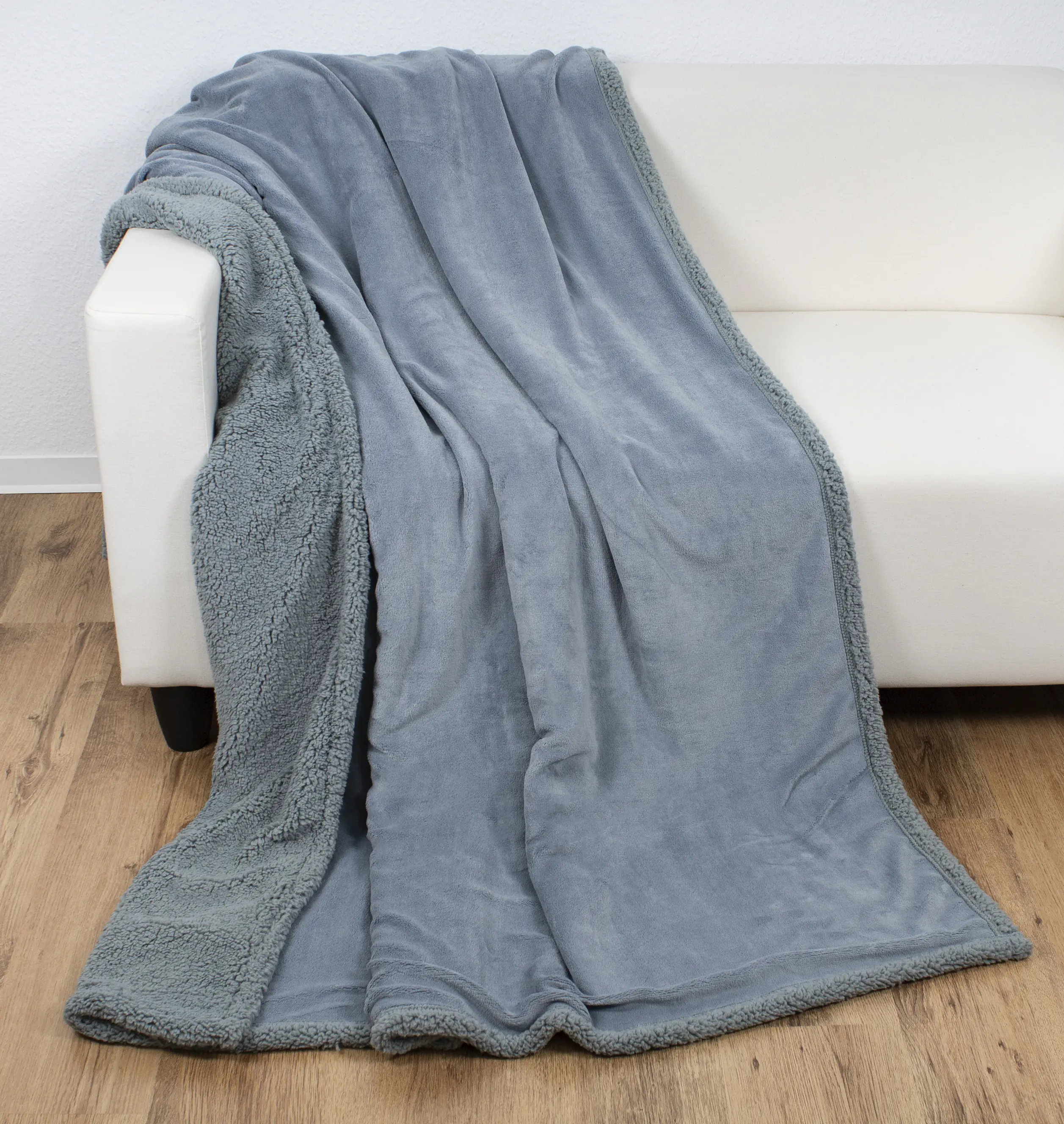 Fleecedecke Coral mit Sherpa-Optik 150 x 200 cm 4-fach sortiert