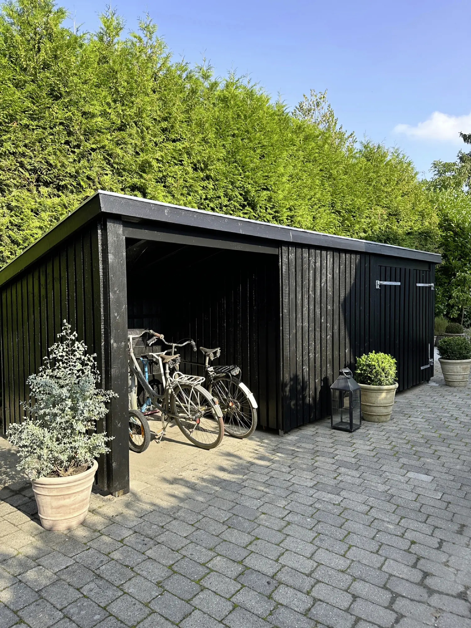 Plus Gartenhaus Nordic Multi 619 x 208 cm natur mit Doppeltür, Wand, offen
