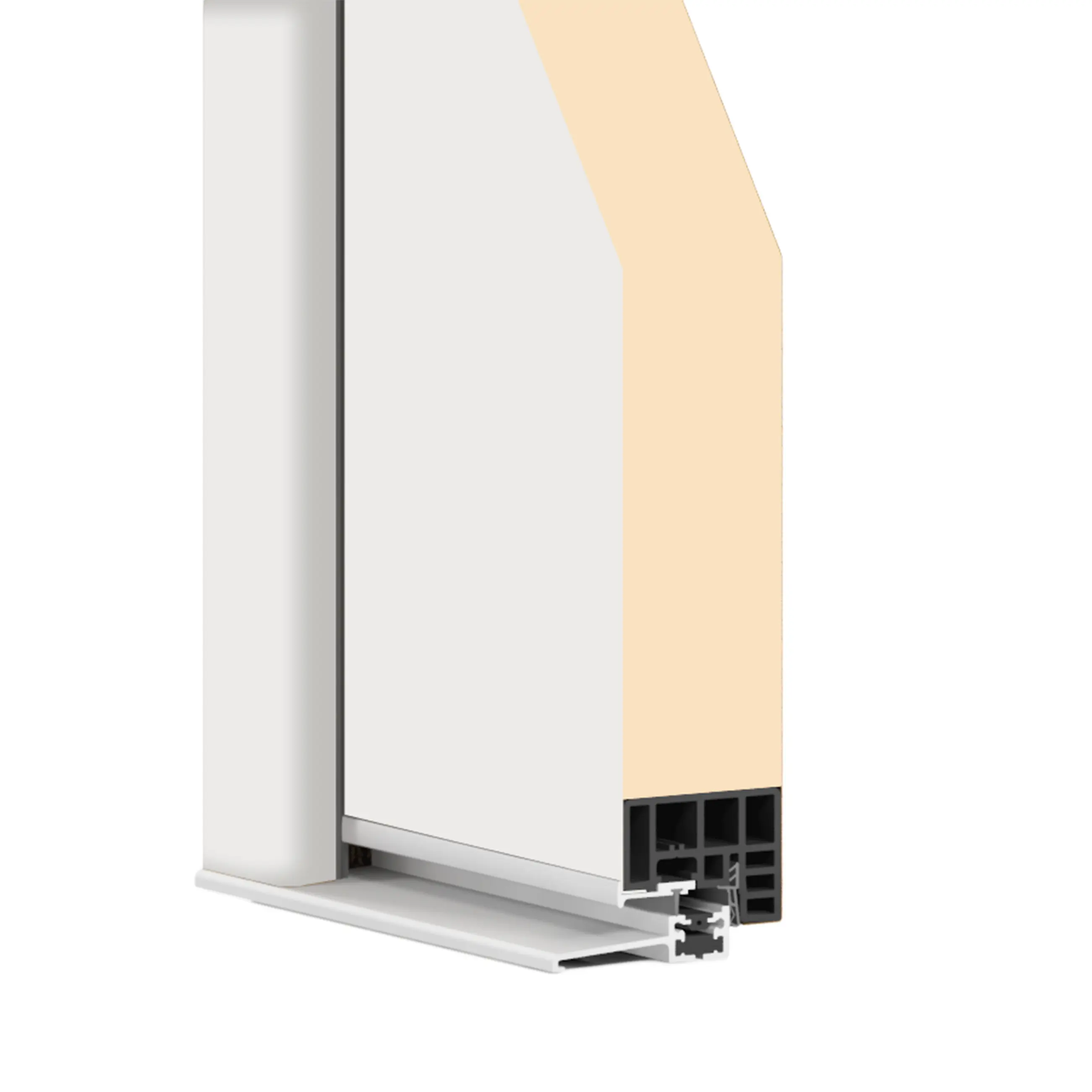 Splendoor Haustür Passivedoor Premium H1 Aluminium/Stahl weiß DIN links 98 x 208 cm  