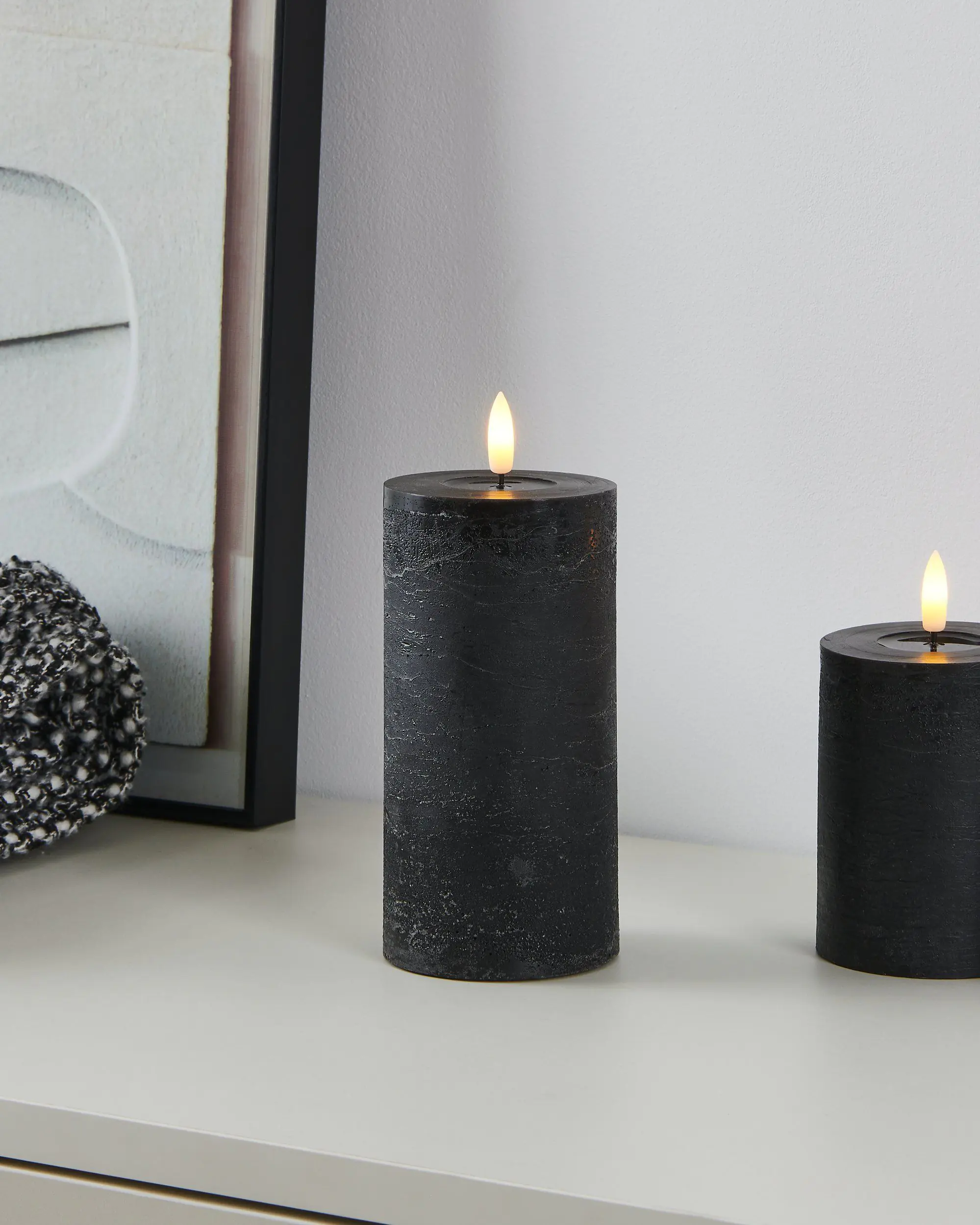 Eglo LED Kerze Leskino warmweiß 15 x Ø 7,5 cm schwarz 