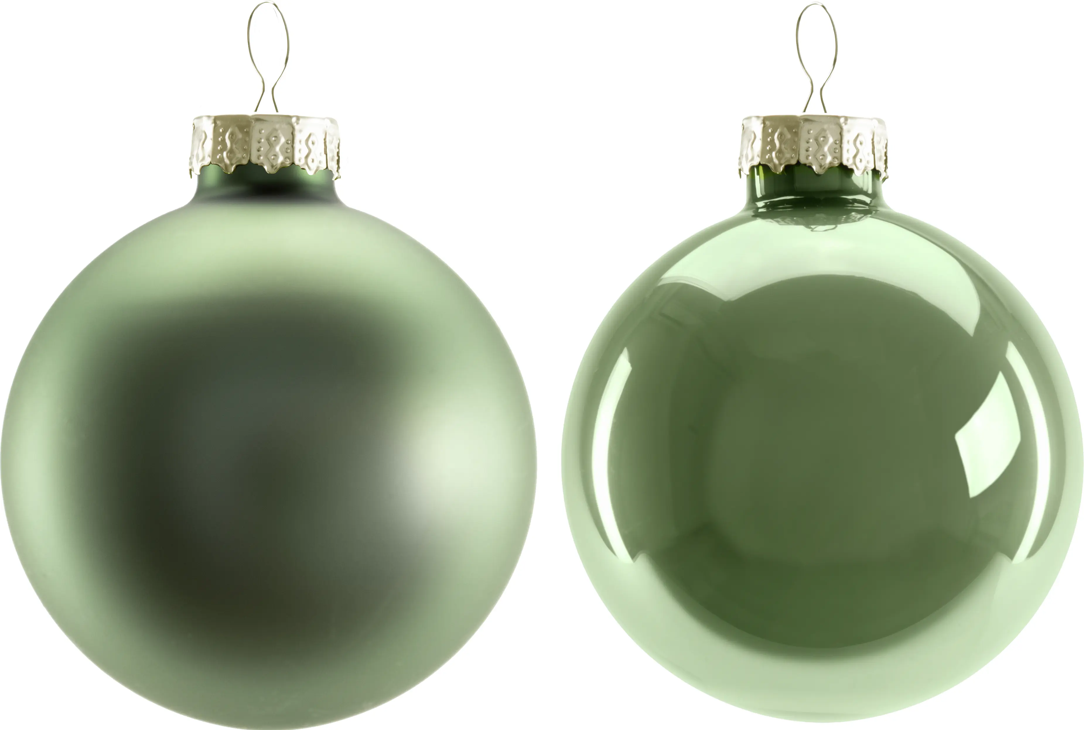 TrendLine Weihnachtskugeln aus Glas Ø 6 cm light green 20 Stück