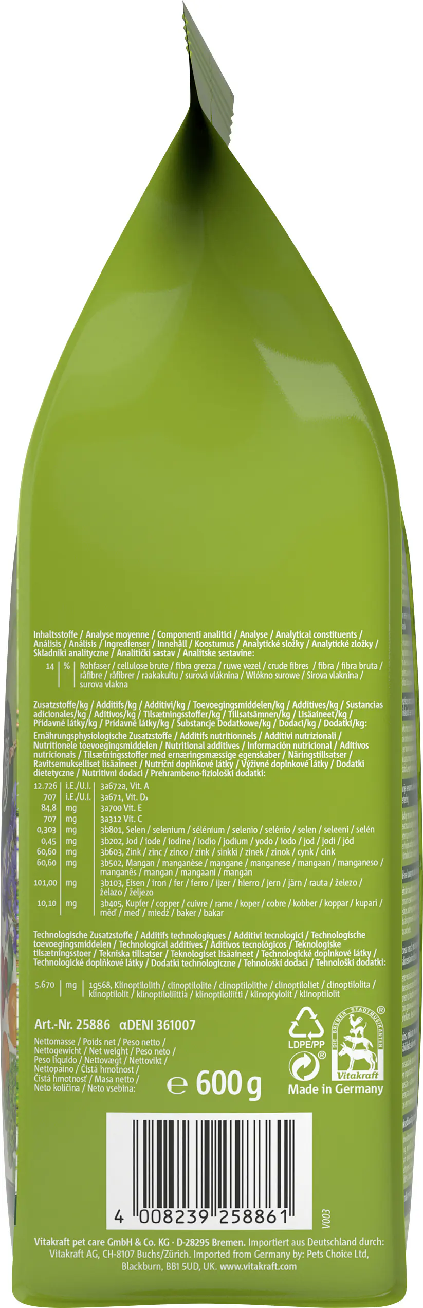 Vitakraft Nagerfutter getreidefrei Life Wellness 600 g