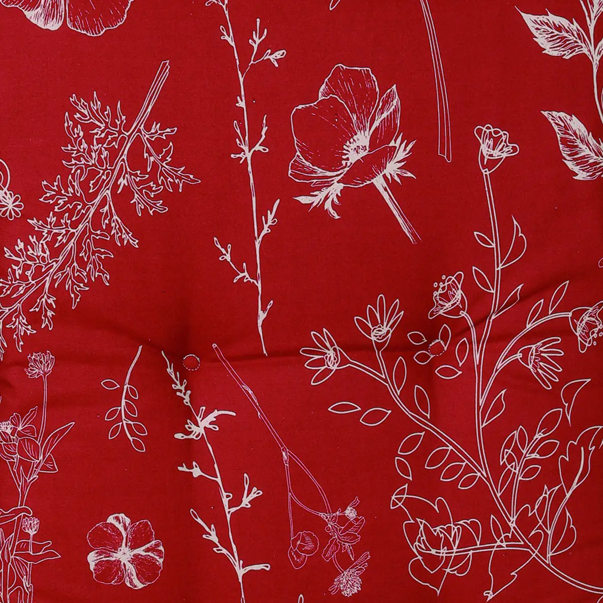 GO-DE Hochlehner-Auflage 50 cm x 120 cm x 6 cm, rot, Blumen/Stengel rot GO-DE Hochlehner-Auflage 50 cm x 120 cm x 6 cm, rot, Blumen/Stengel rot