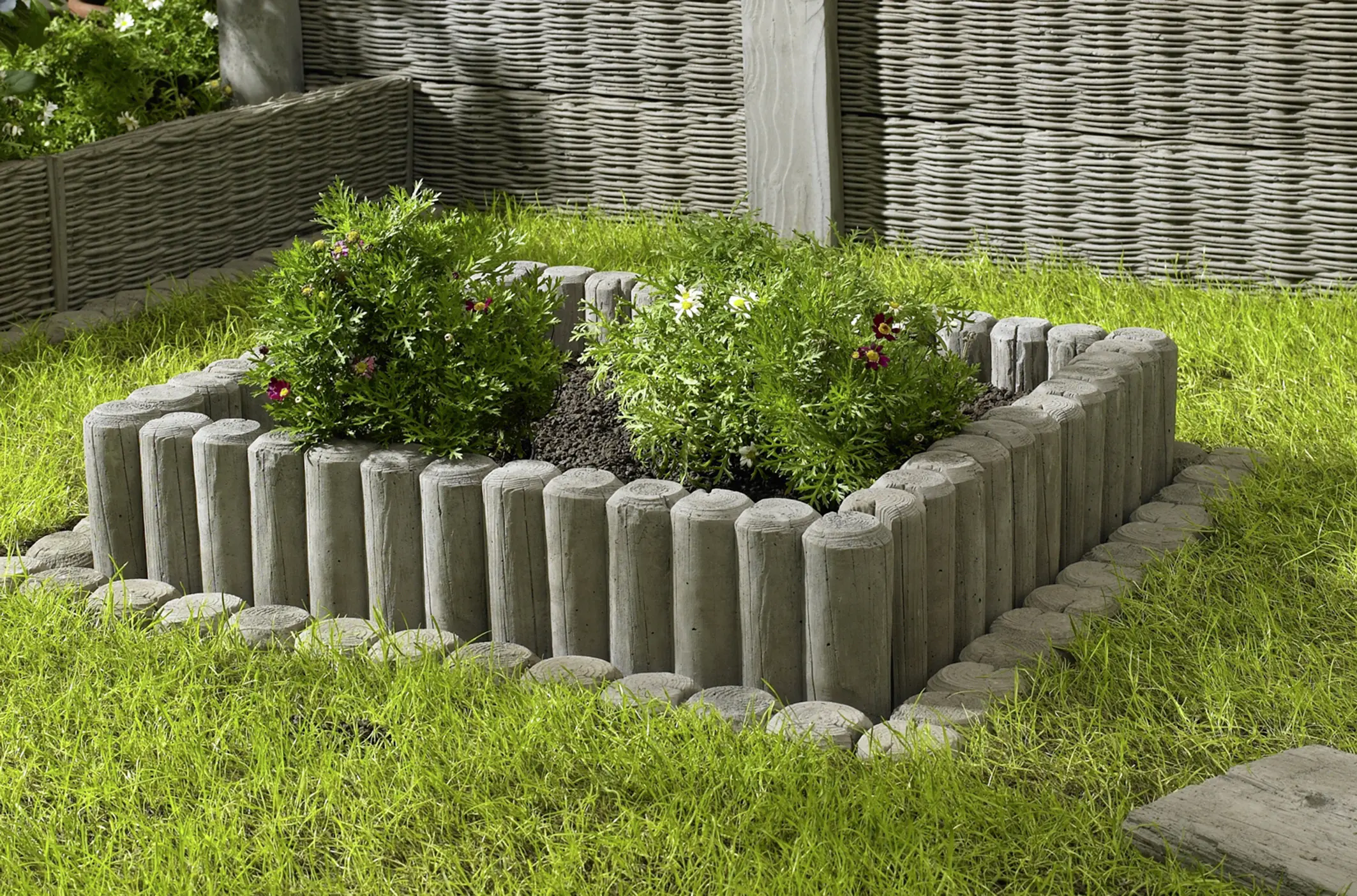 Kann Palisade Antik 5er- Element 20 x 39,5 x 8 cm braun