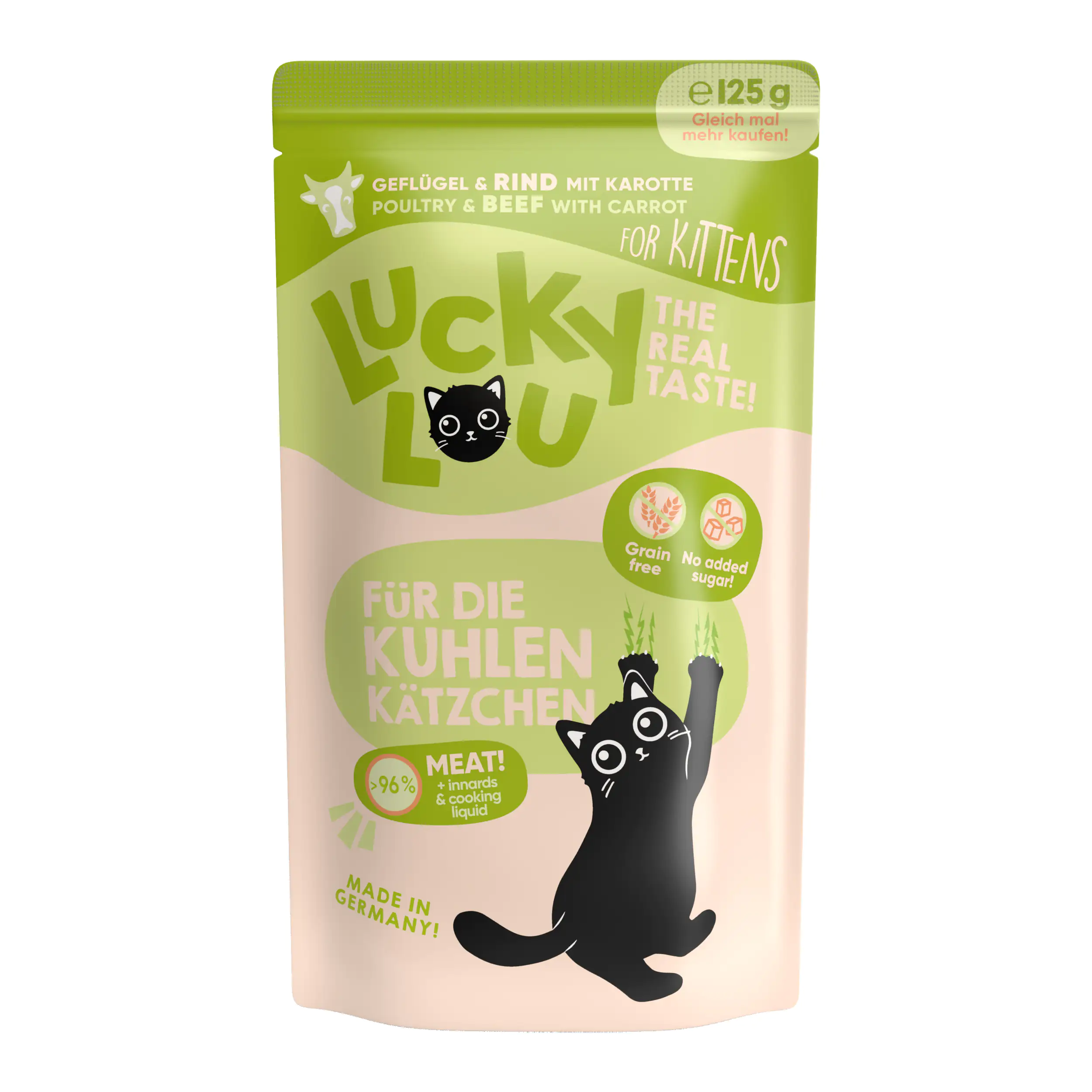 Lucky Lou Kittenfutter Geflügel und Rind 125 g Lucky Lou Kittenfutter Geflügel und Rind 125 g