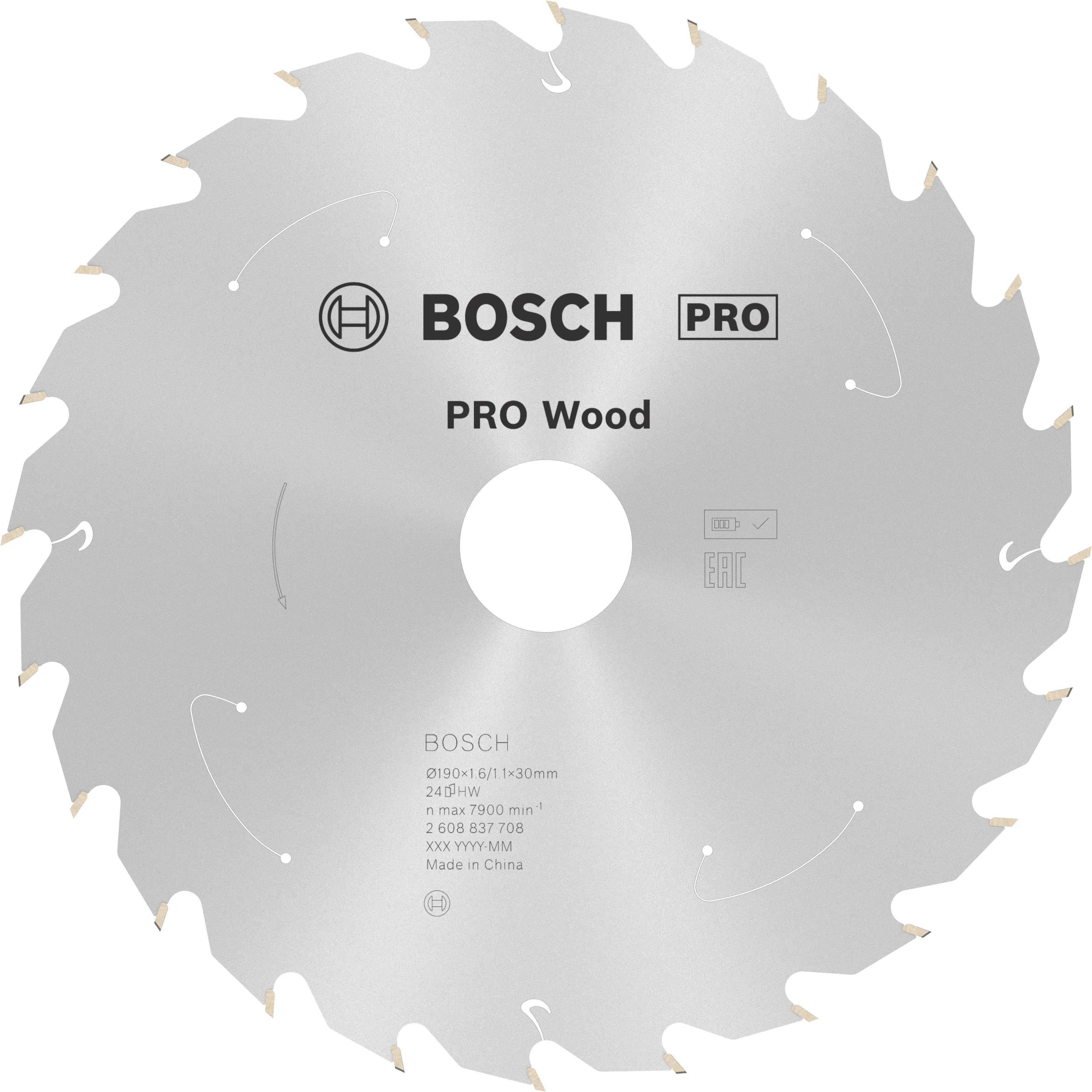 Bosch PRO Wood cordless Kreissägeblatt 190 x 1,6 x 30 mm T24 Bosch PRO Wood cordless Kreissägeblatt 190 x 1,6 x 30 mm T24