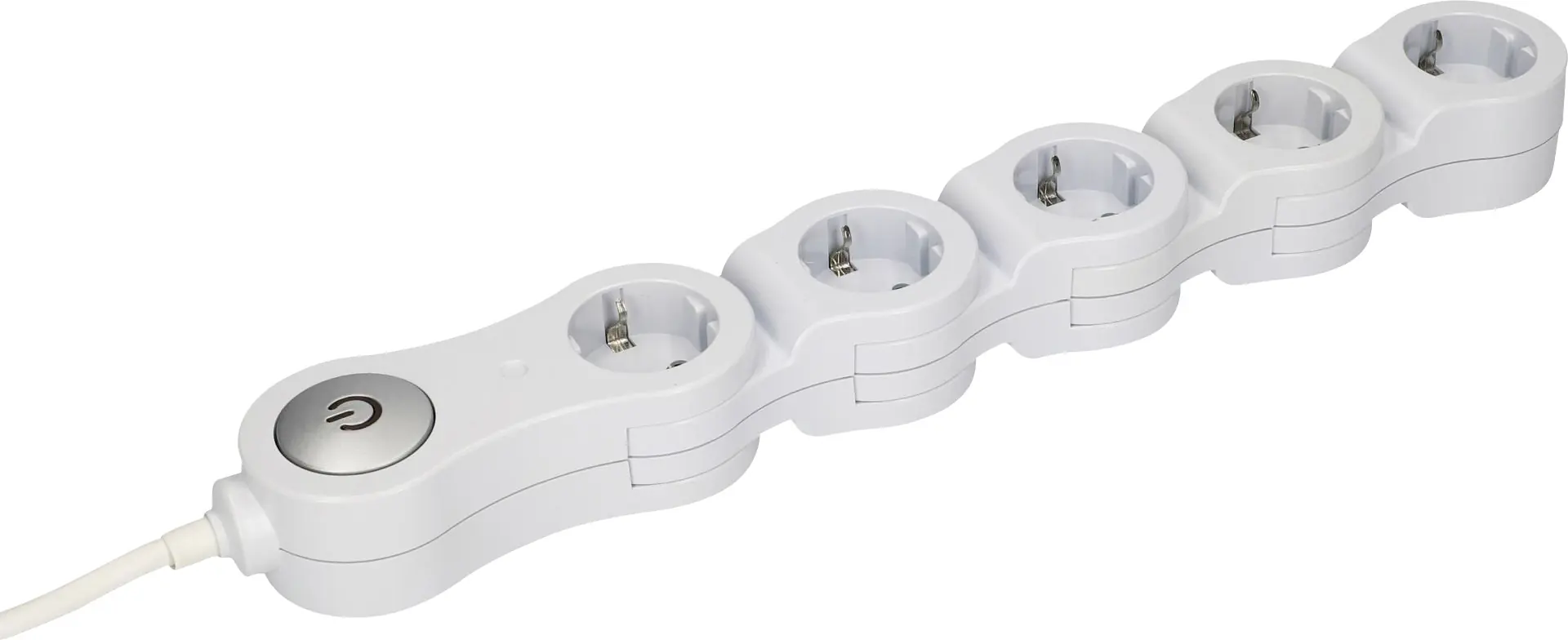 Unitec Steckdosenleiste 5-fach 1,4m flexibel, weiß
