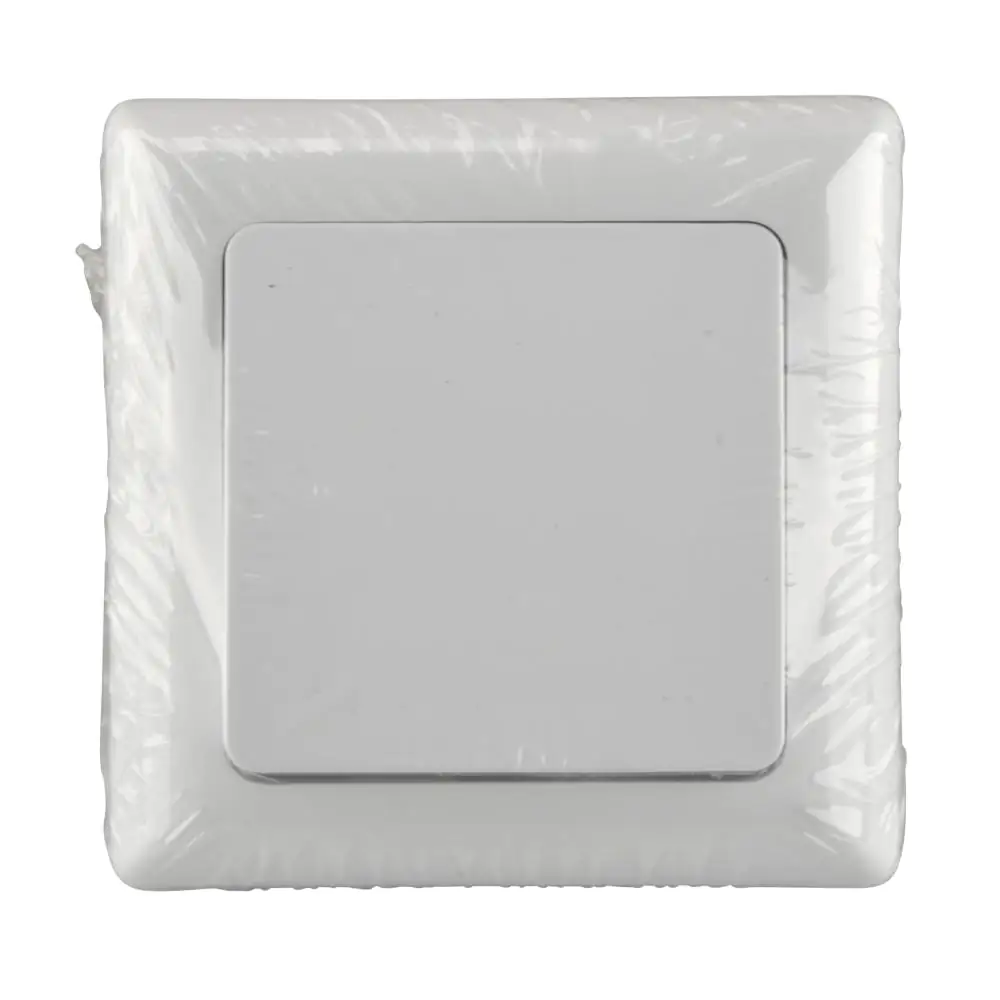 Unitec Aus-Wechselschalter mit Rahmen ultraweiß, Serie Genua