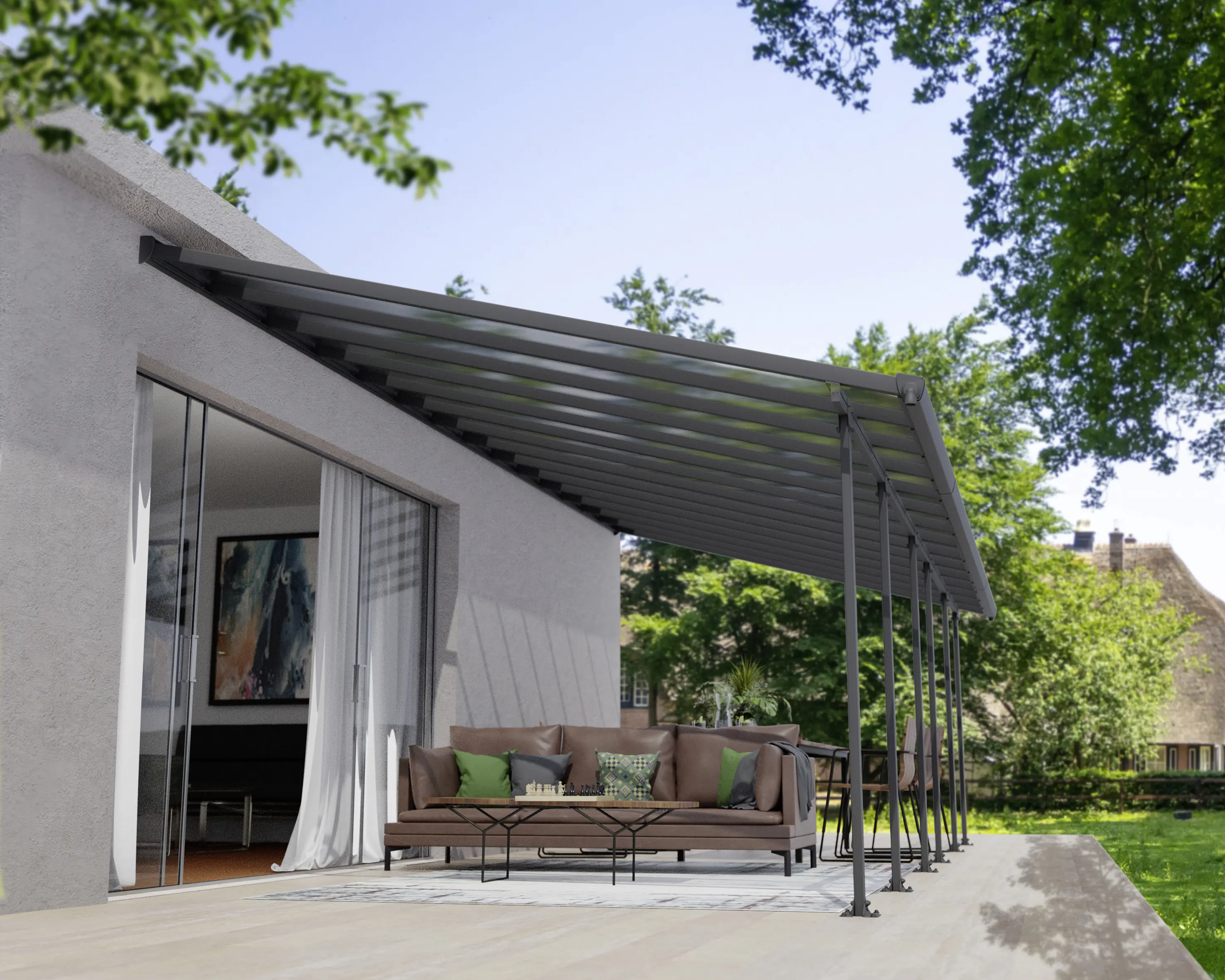 Canopia Terrassenüberdachung Feria 1212 x 380 cm anthrazit