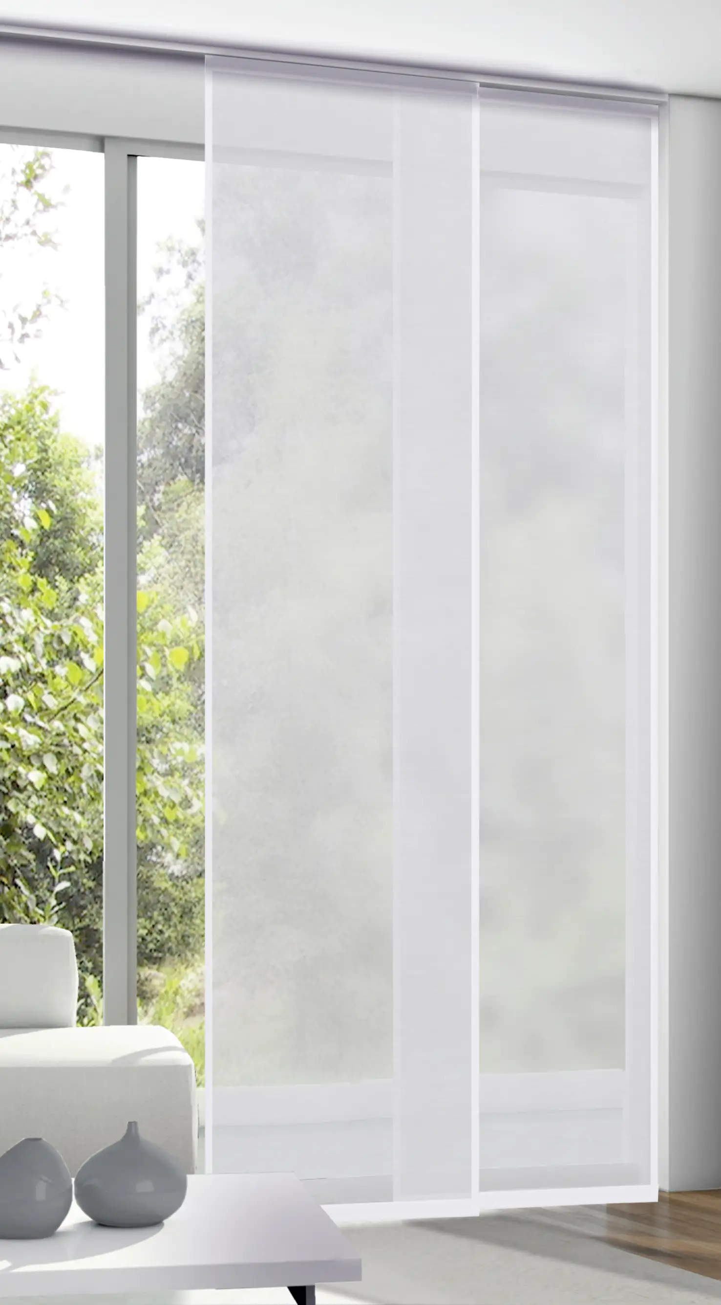 Neusser Collection Flächenvorhang Uni weiß, 245 x 60 cm