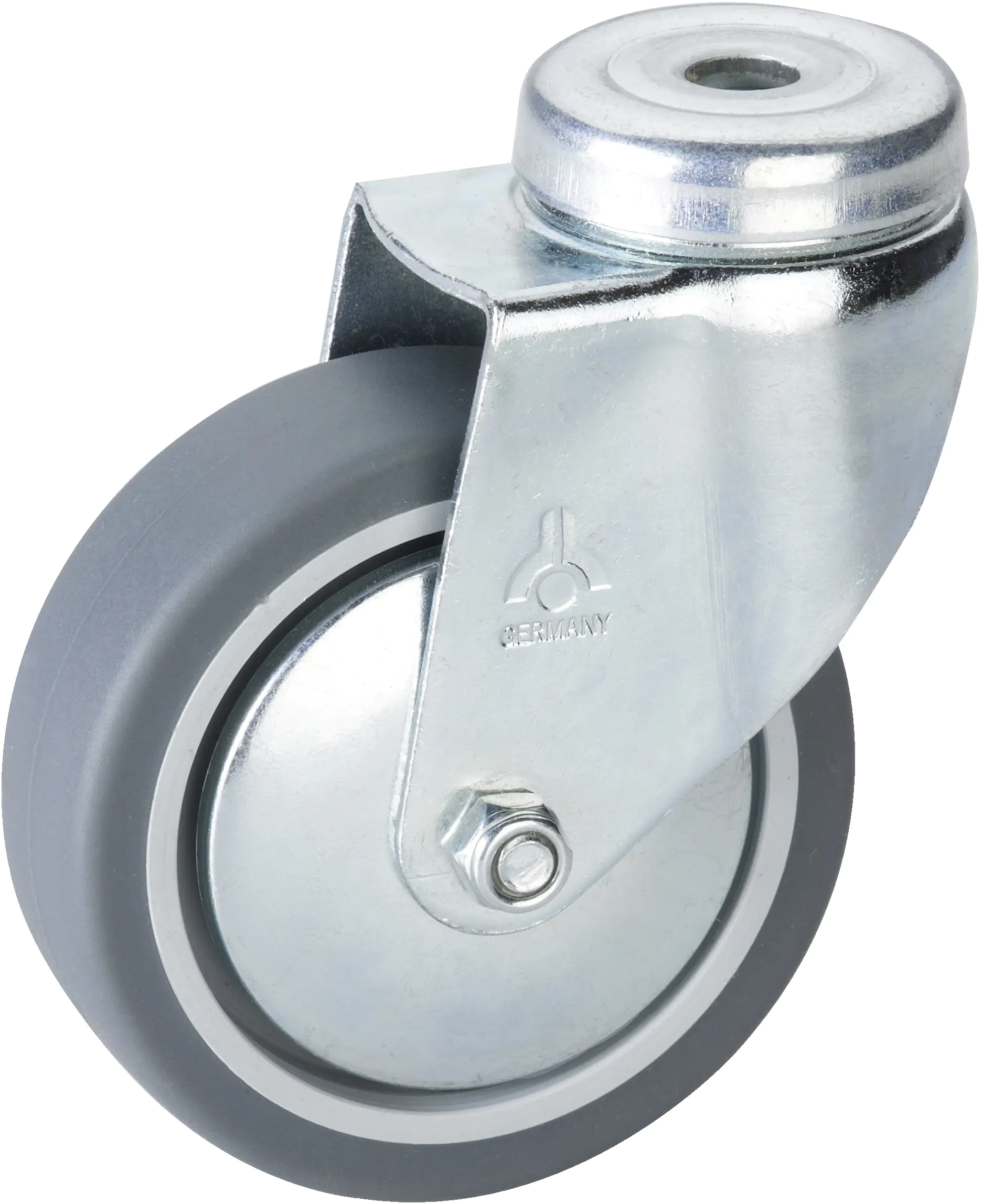 Lenkrolle mit Rückenloch 100 x 25 mm, Tragkr. 55 kg Lenkrolle mit Rückenloch 100 x 25 mm, Tragkr. 55 kg