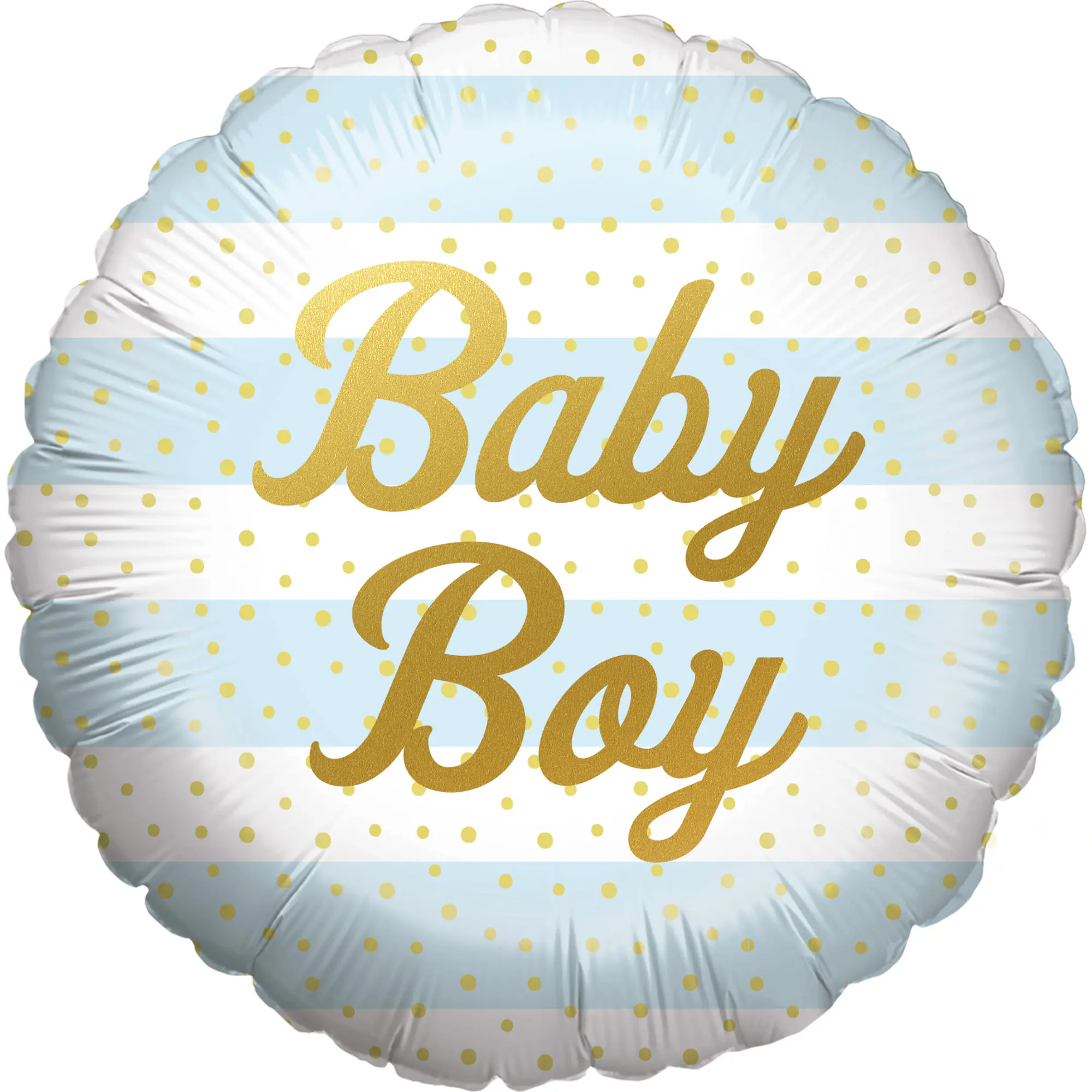 Folienballon Baby Boy blau-weiß Ø 45 cm