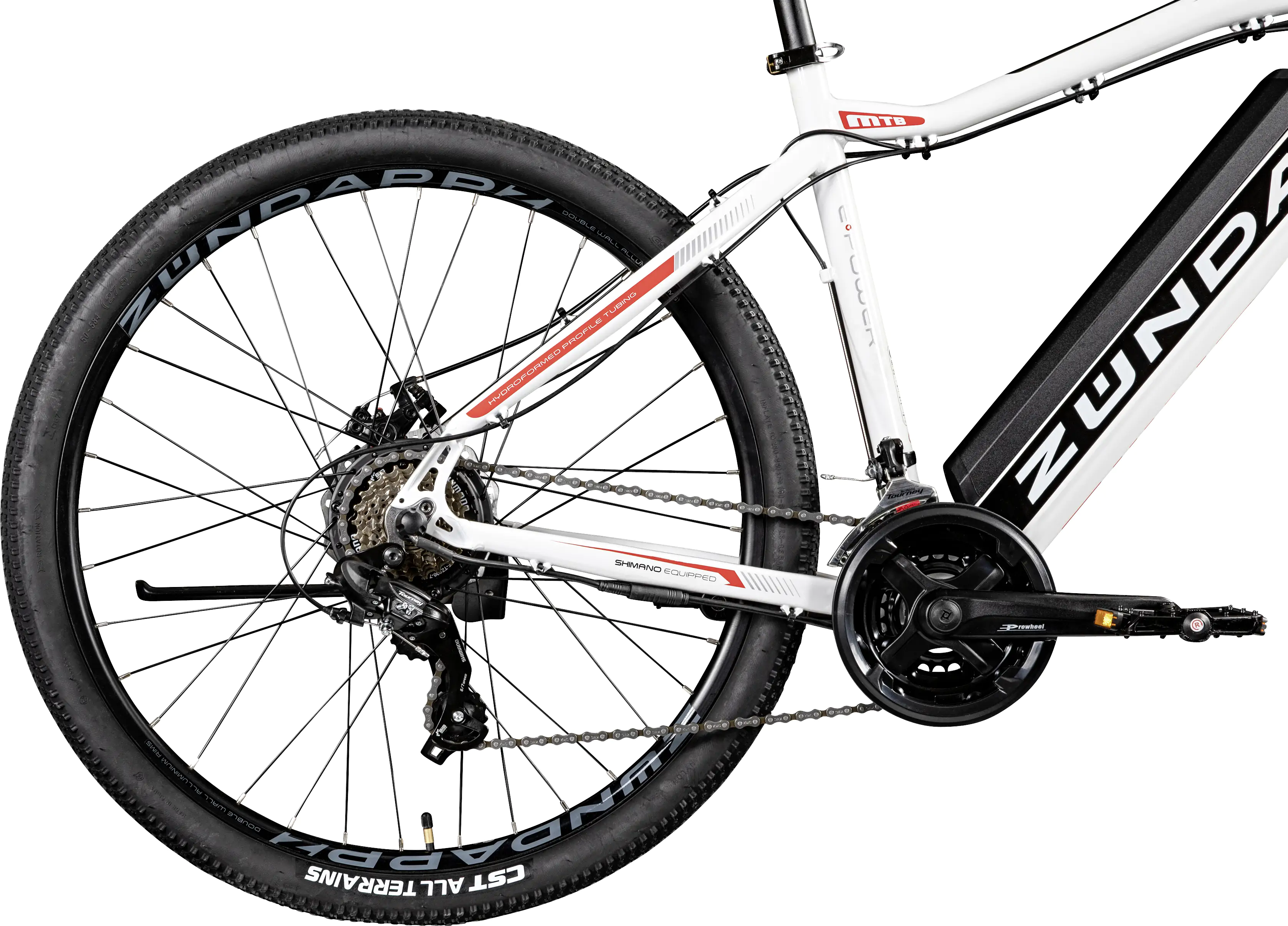 Zündapp E-Bike MTB Z801 27,5 Zoll 21-Gang 418 Wh schwarz weiß