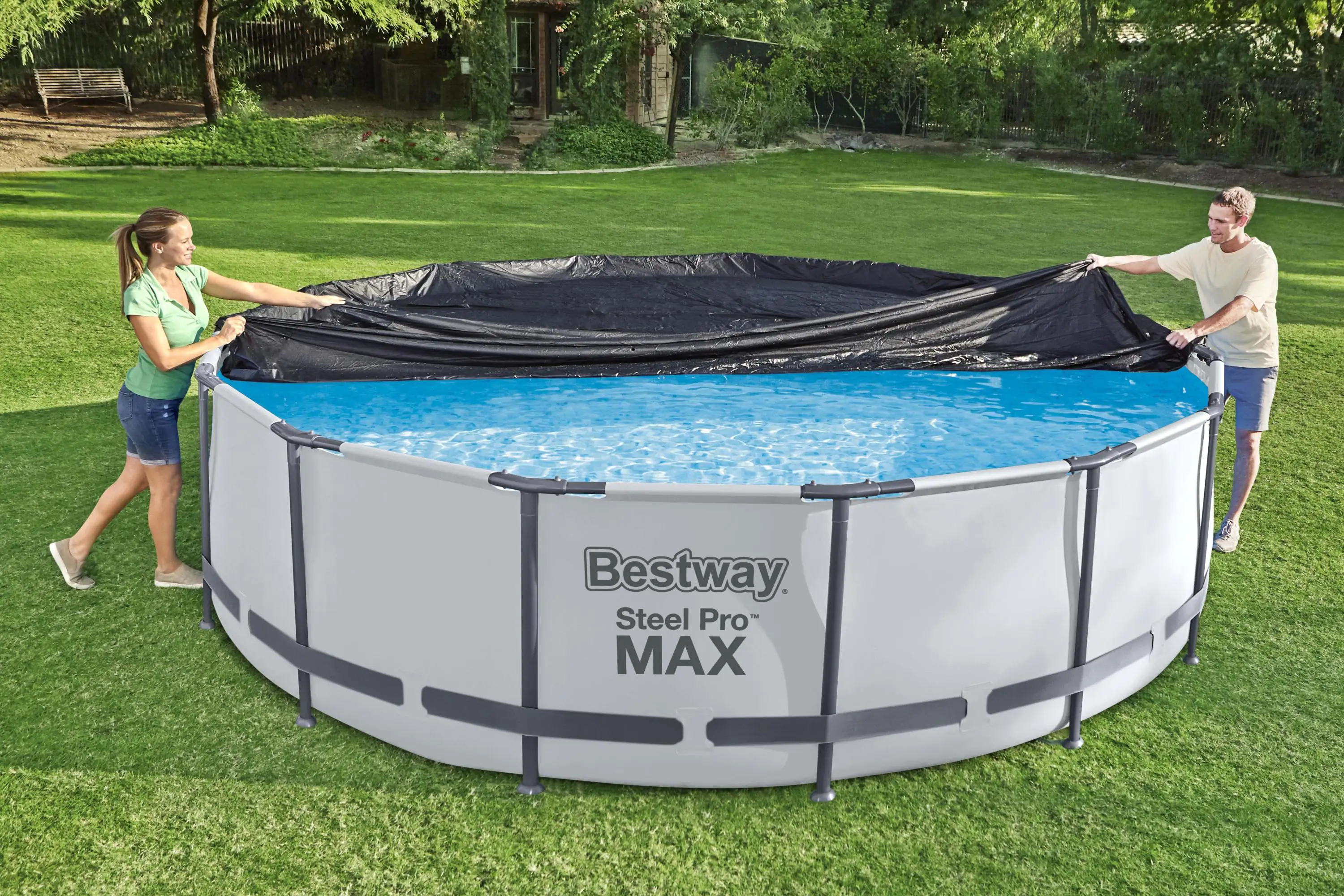 6942138951646_10 Bestway Flowclear Abdeckplane PVC Ø 370 cm