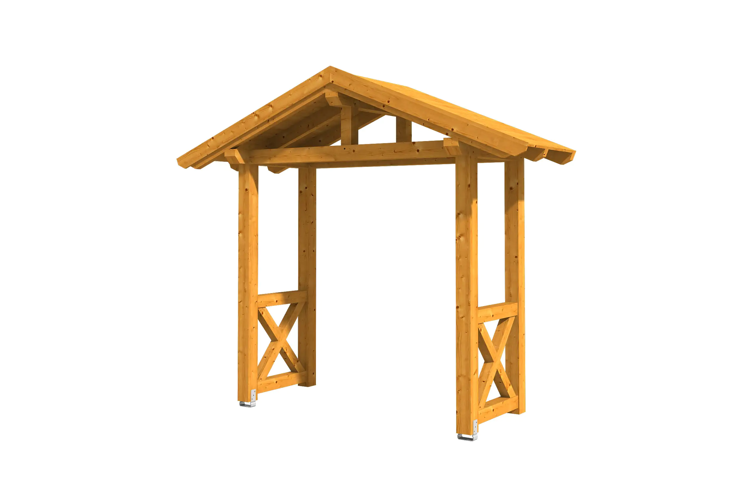 4018211016457 SKAN HOLZ Vordach Stralsund Typ 4 289 x 116 cm, lasiert in Eiche hell