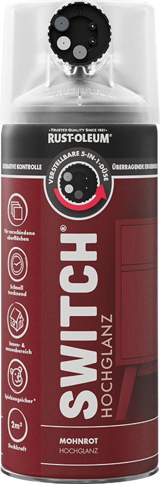 Rust-Oleum Sprühlack Switch 400 ml mohnrot hochglanz