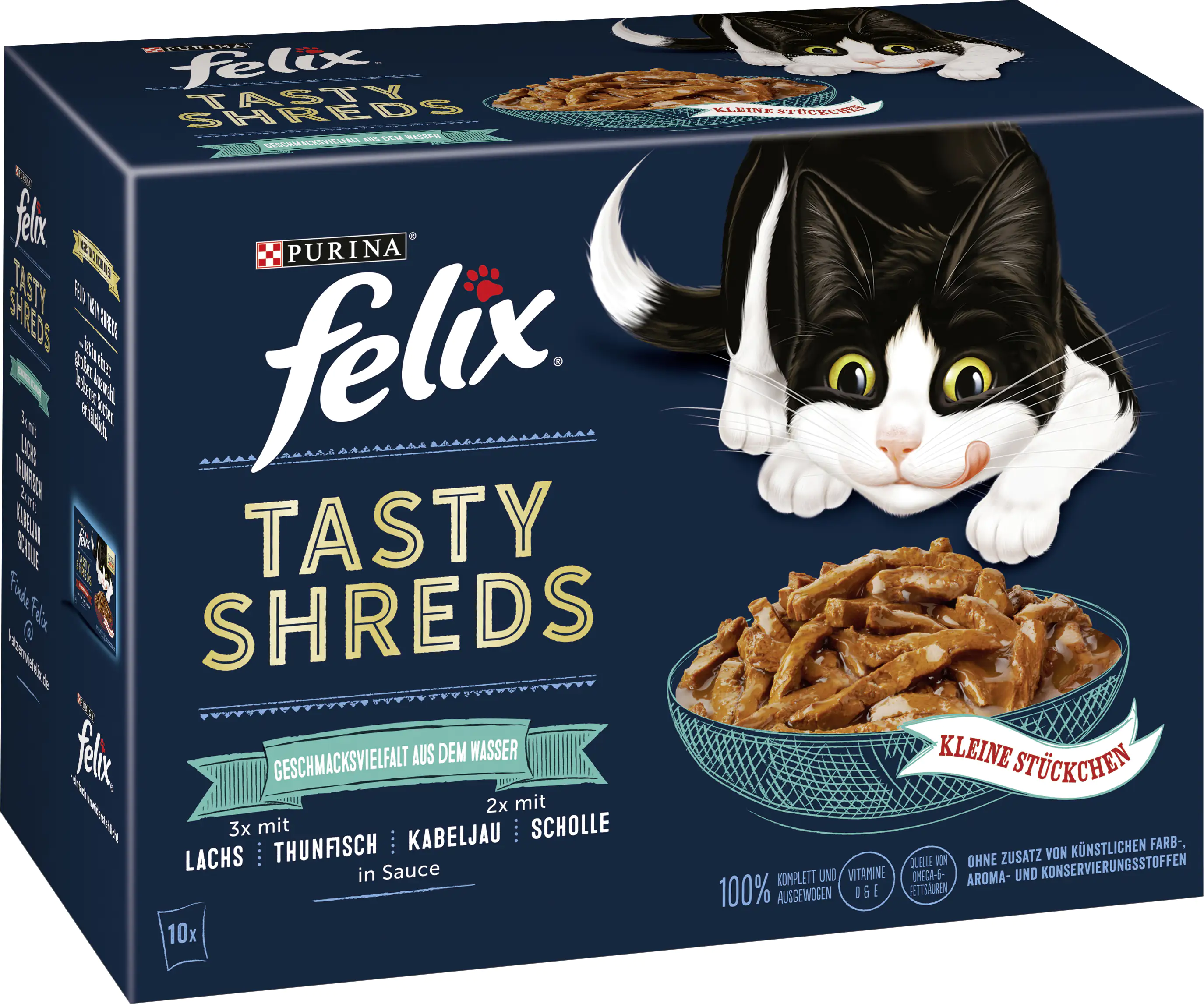Felix Tasty Shreds Geschmacksvielfalt aus dem Wasser 10 x 80 g
