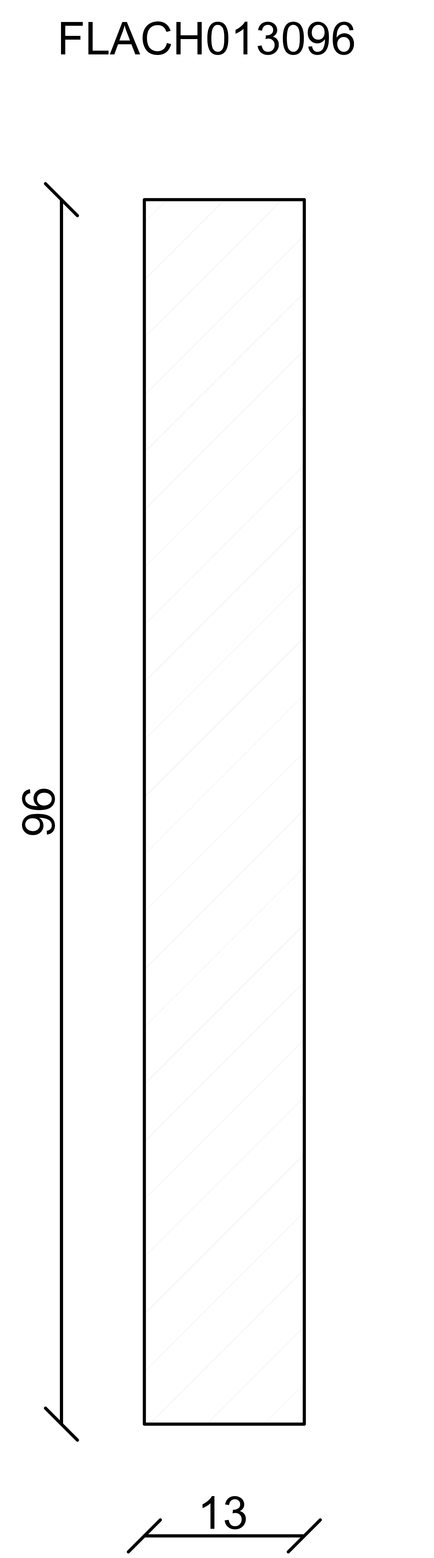 FN Neuhofer Flachleiste 100 cm 96 x 13 mm Fichte/Kiefer
