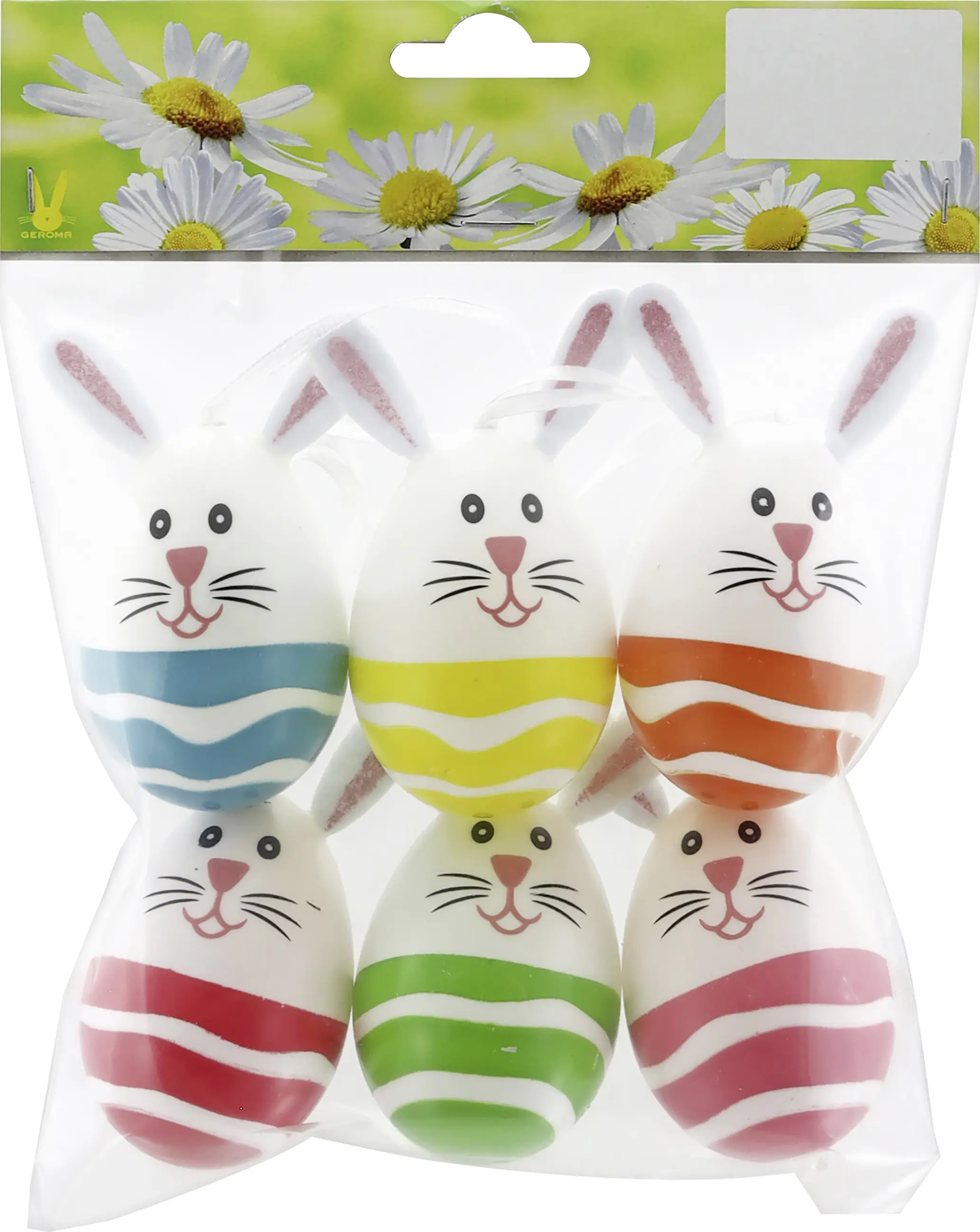 Osterdeko Anhänger Eier Kunststoff bunt 6 Stück