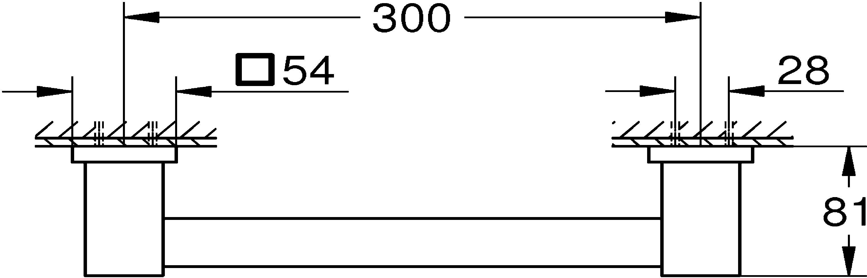 Grohe Start Cube Wannengriff mit langlebiger Oberfläche chrom