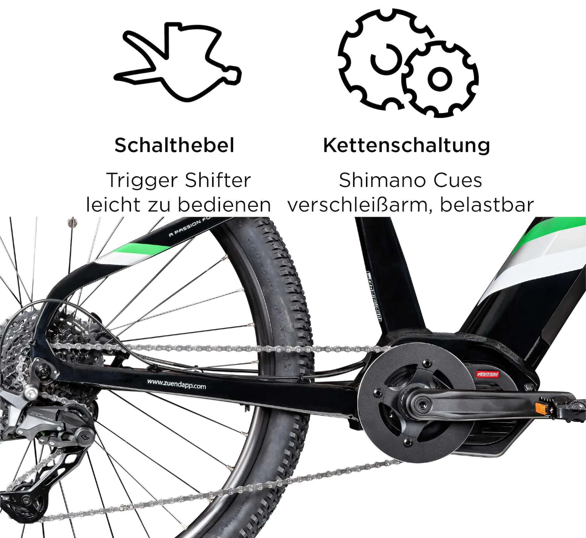 Zündapp E-Bike MTB X900 27,5 Zoll 10-Gang 733 Wh schwarz Zündapp E-Bike MTB X900 27,5 Zoll 10-Gang 733 Wh schwarz