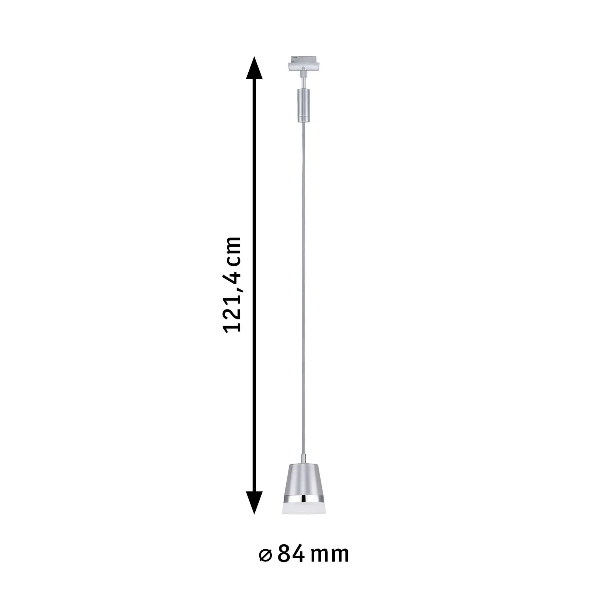 Paulmann URail Pendelleuchte Cone chrom matt 8,4 x 121,4 cm GU10