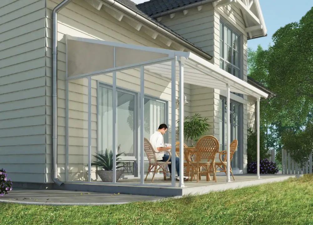 Canopia Seitenwand für Terrassendach weiß 400 cm Canopia Seitenwand für Terrassendach weiß 400 cm