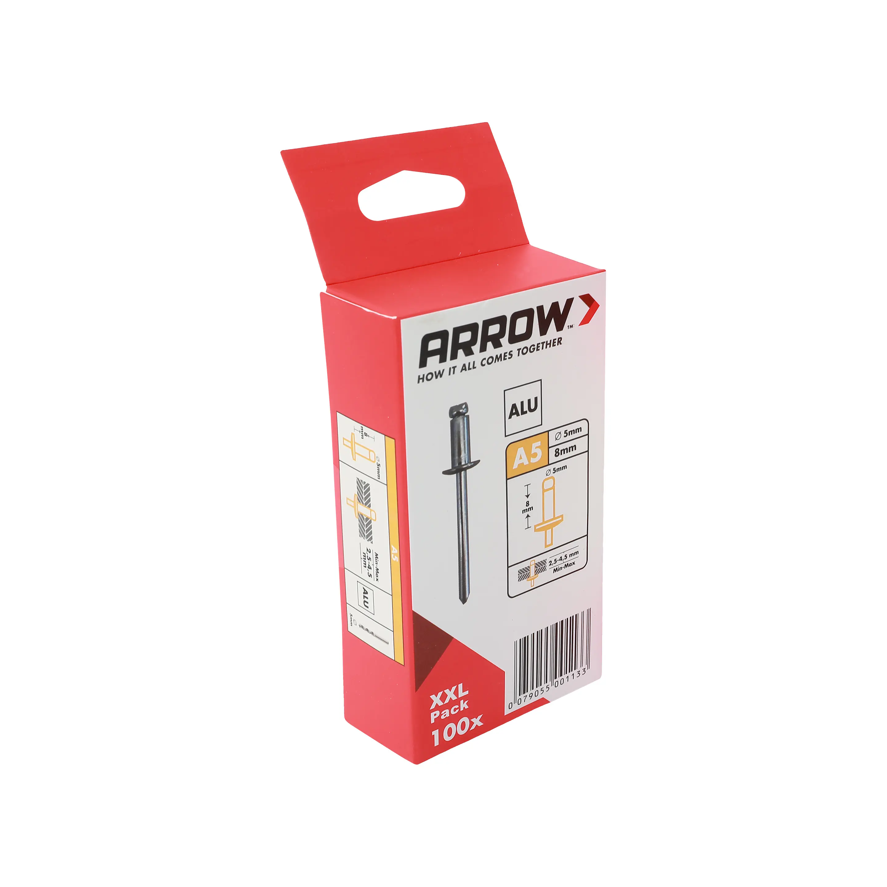 Arrow Blindniete Typ RA Ø 5 x 8 mm Aluminium 100 Stück 